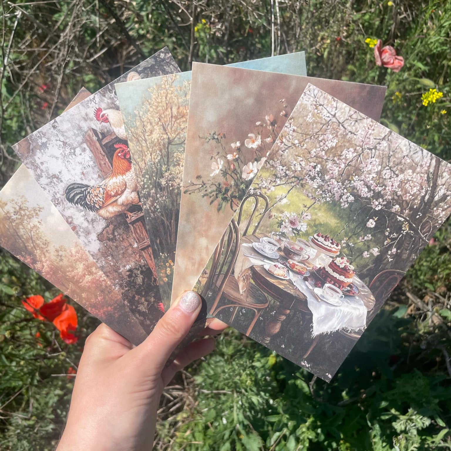 POSTCARD SET BLOSSOM GARDEN