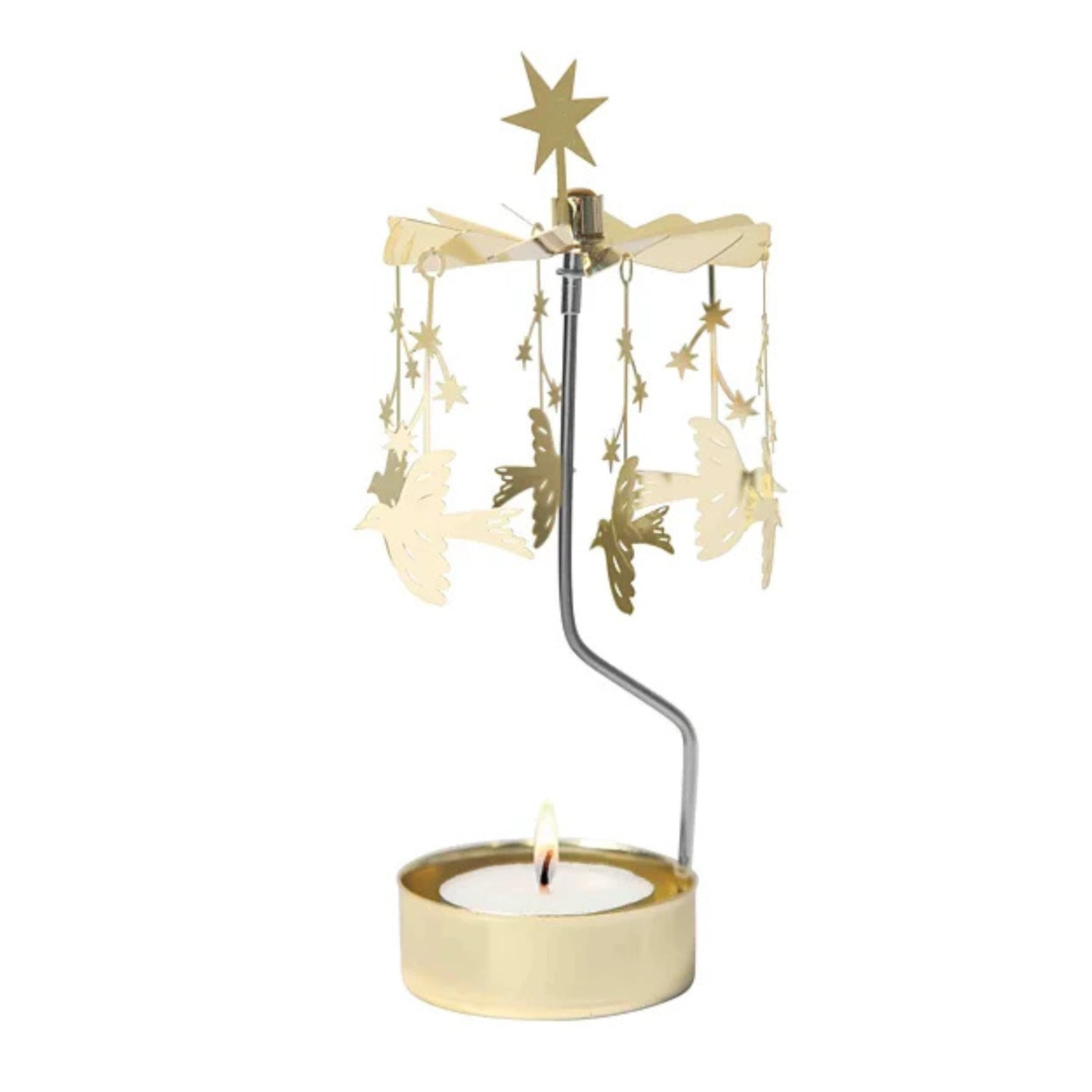 TEELICHT-KARUSSELL VÖGEL & STERNE