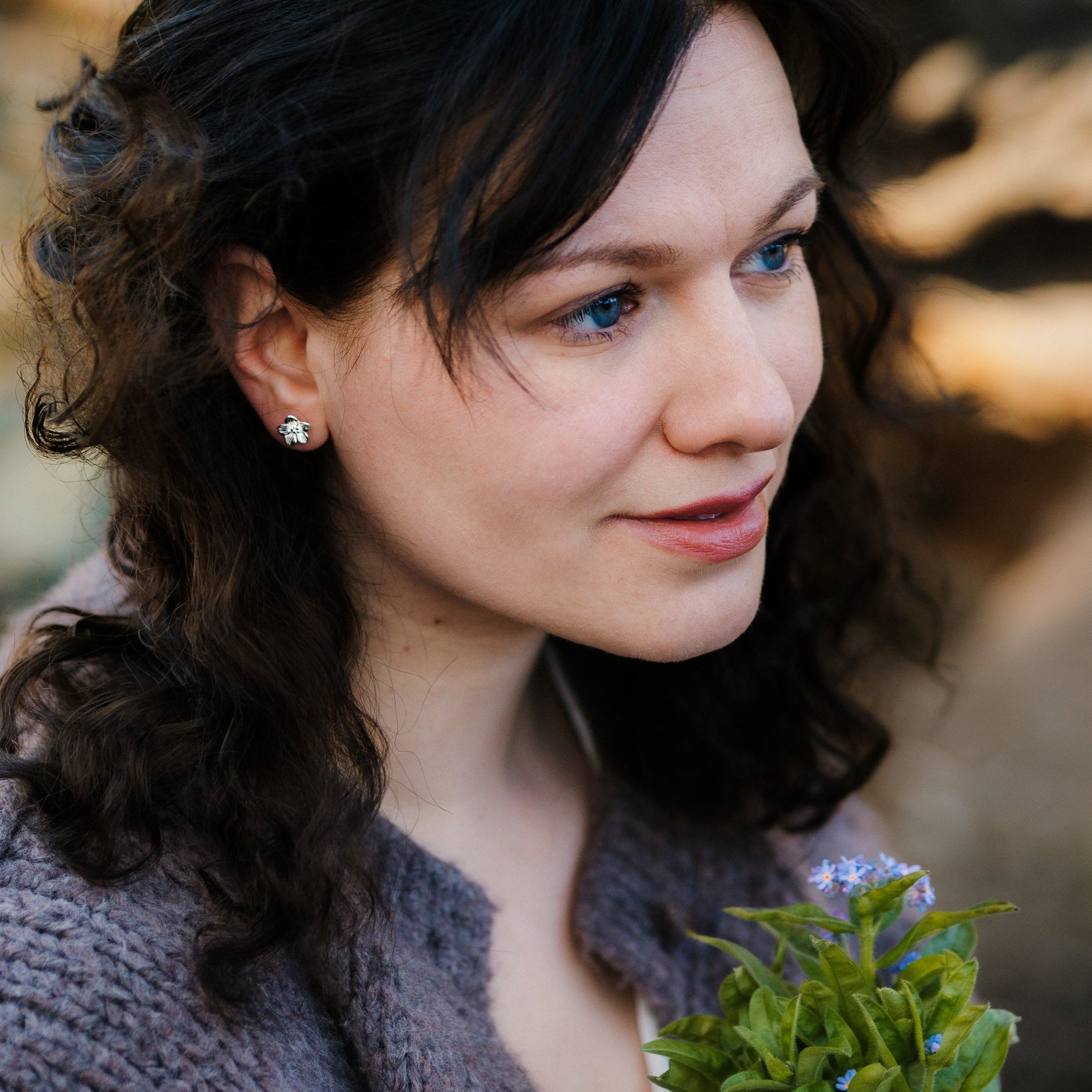 OHRSTECKER VERGISSMEINNICHT II