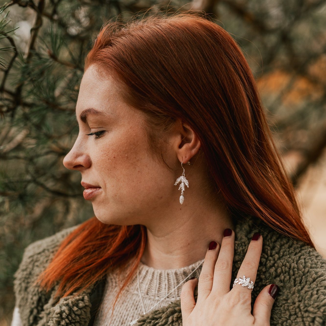 EARRINGS FIR BRANCH II