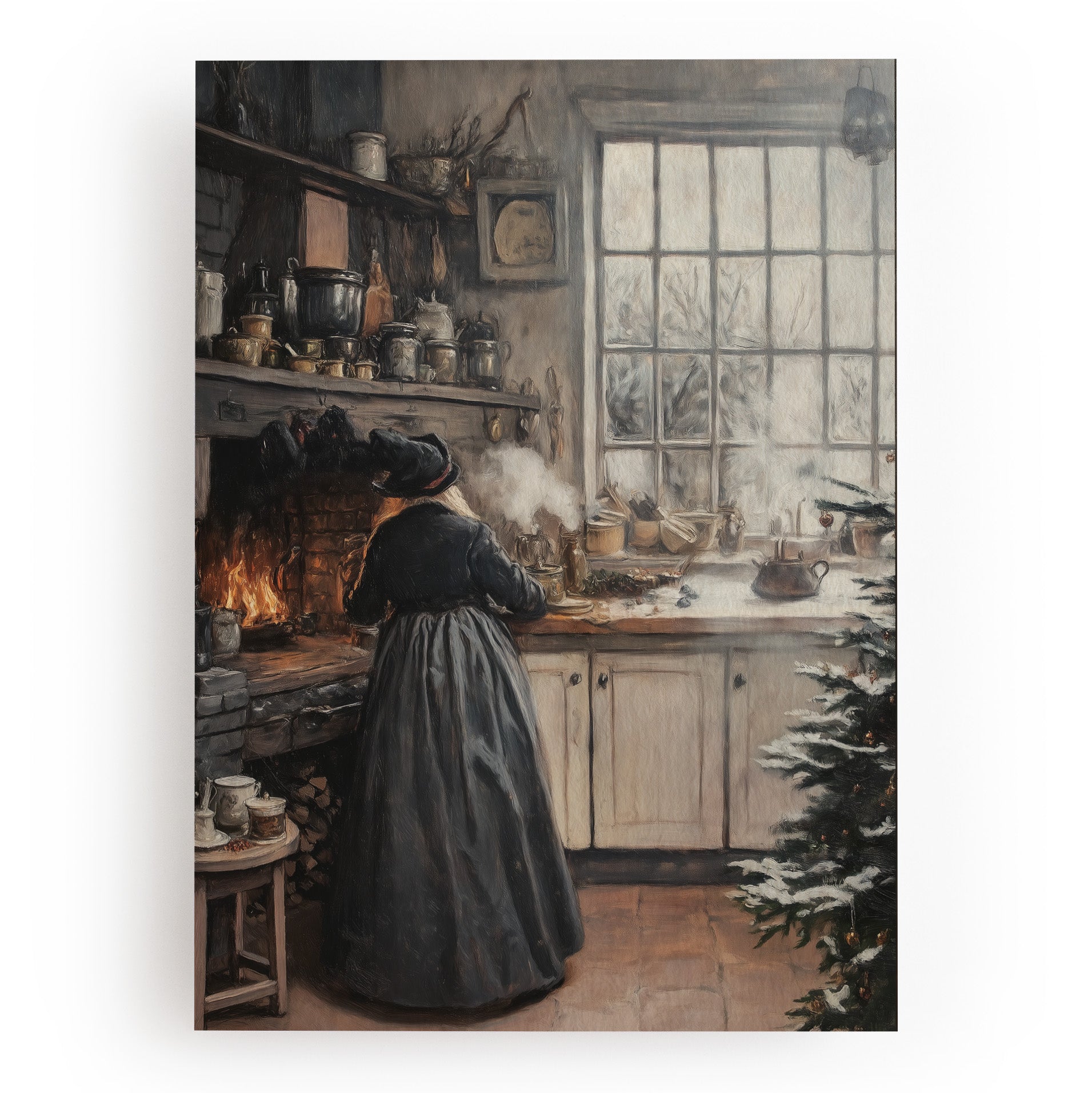 ART PRINT WINTER WITCH'S KITCHEN