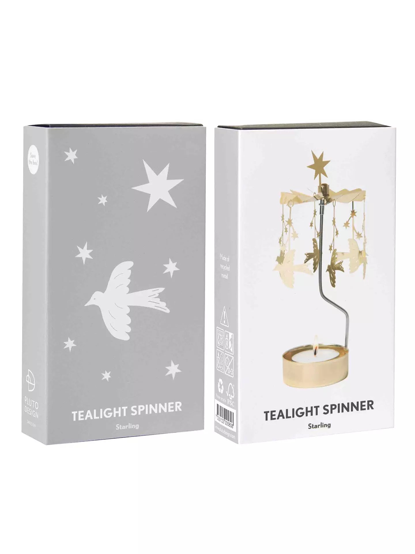TEELICHT-KARUSSELL VÖGEL & STERNE