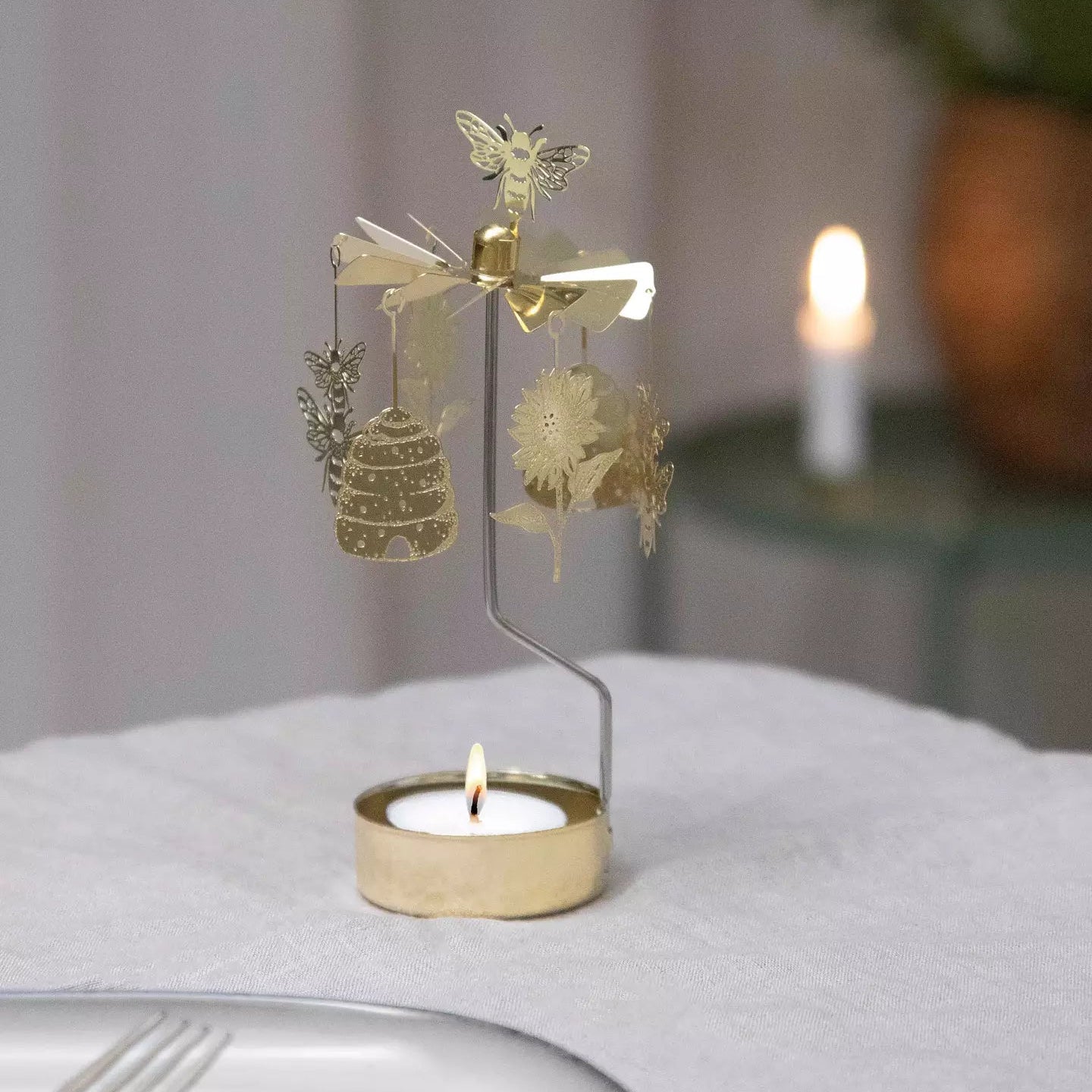 TEELICHT-KARUSSELL BIENEN