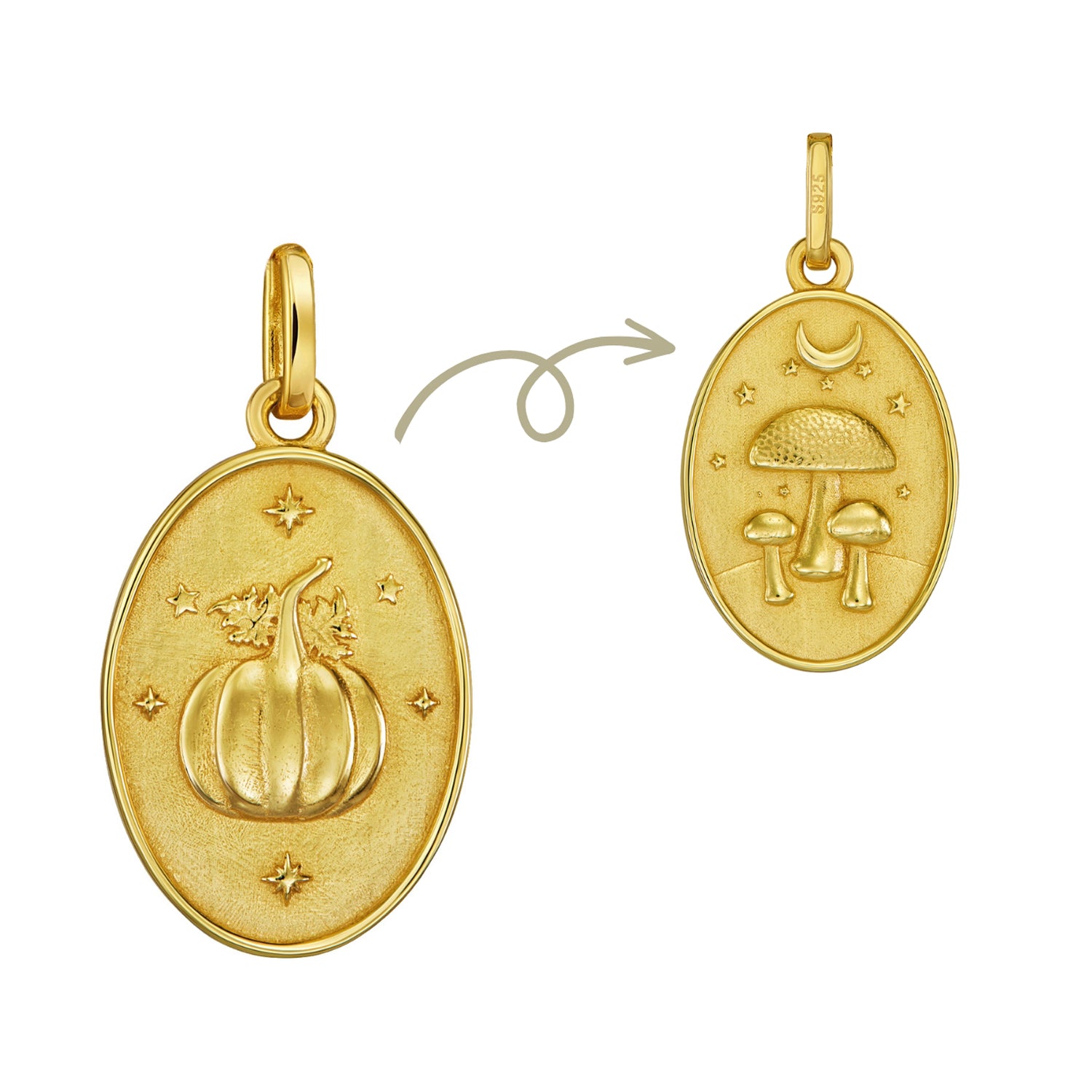 PUMPKIN & TOAD MUSHROOM PENDANT