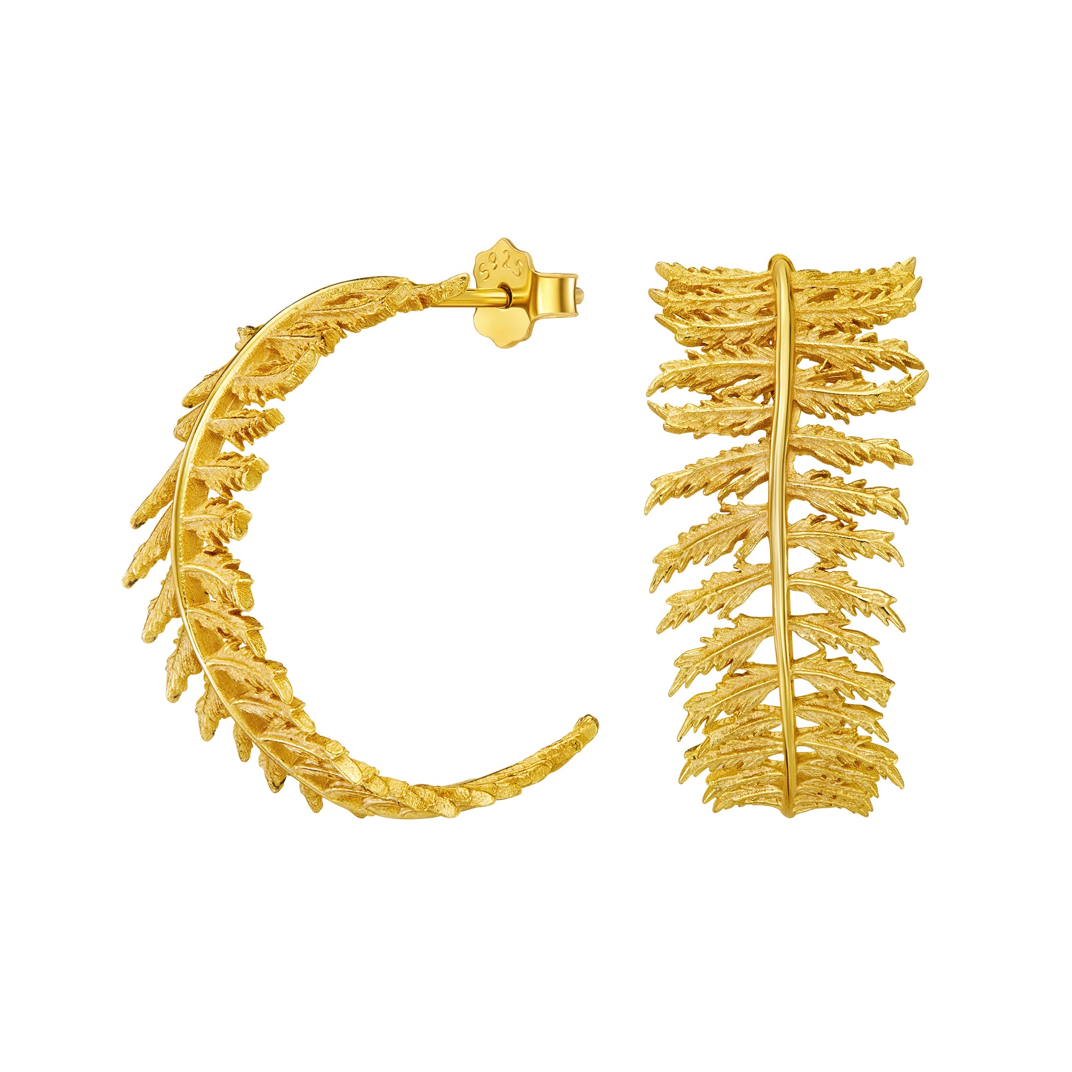 FERN HOOP EARRINGS
