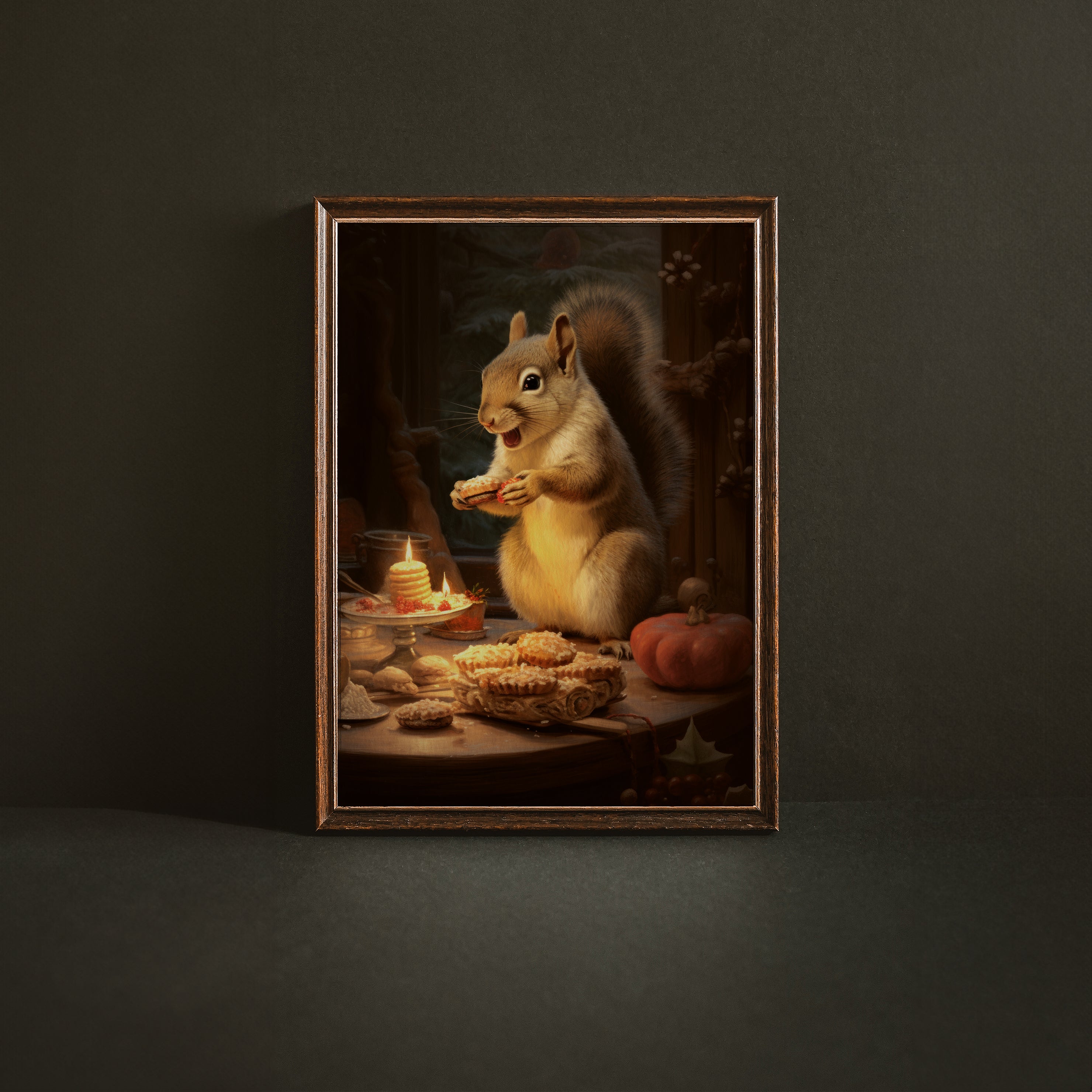 ART PRINT SQUIRREL & COOKIES