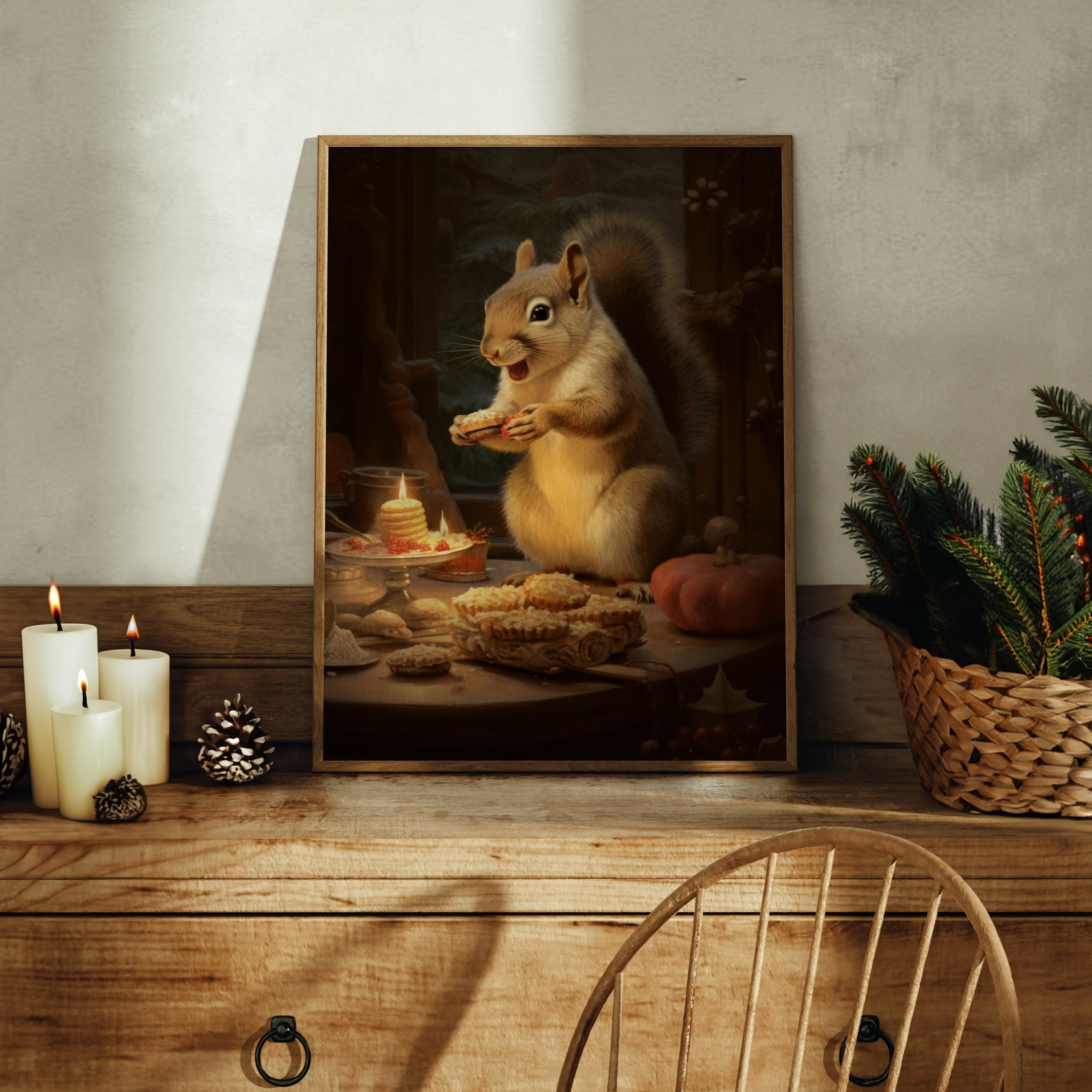 ART PRINT SQUIRREL & COOKIES