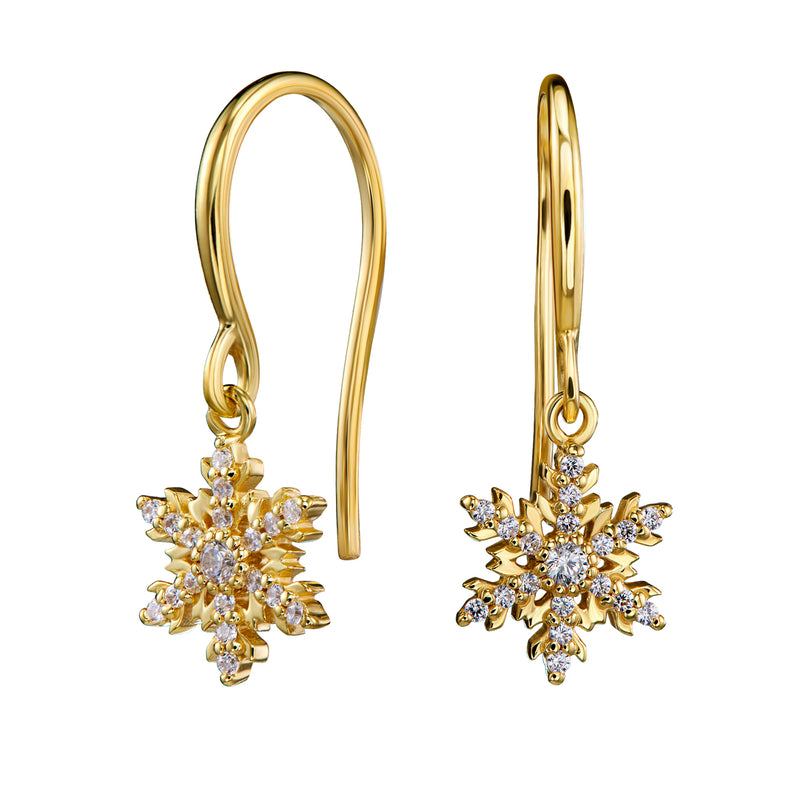 Small snowflake earrings hotsell