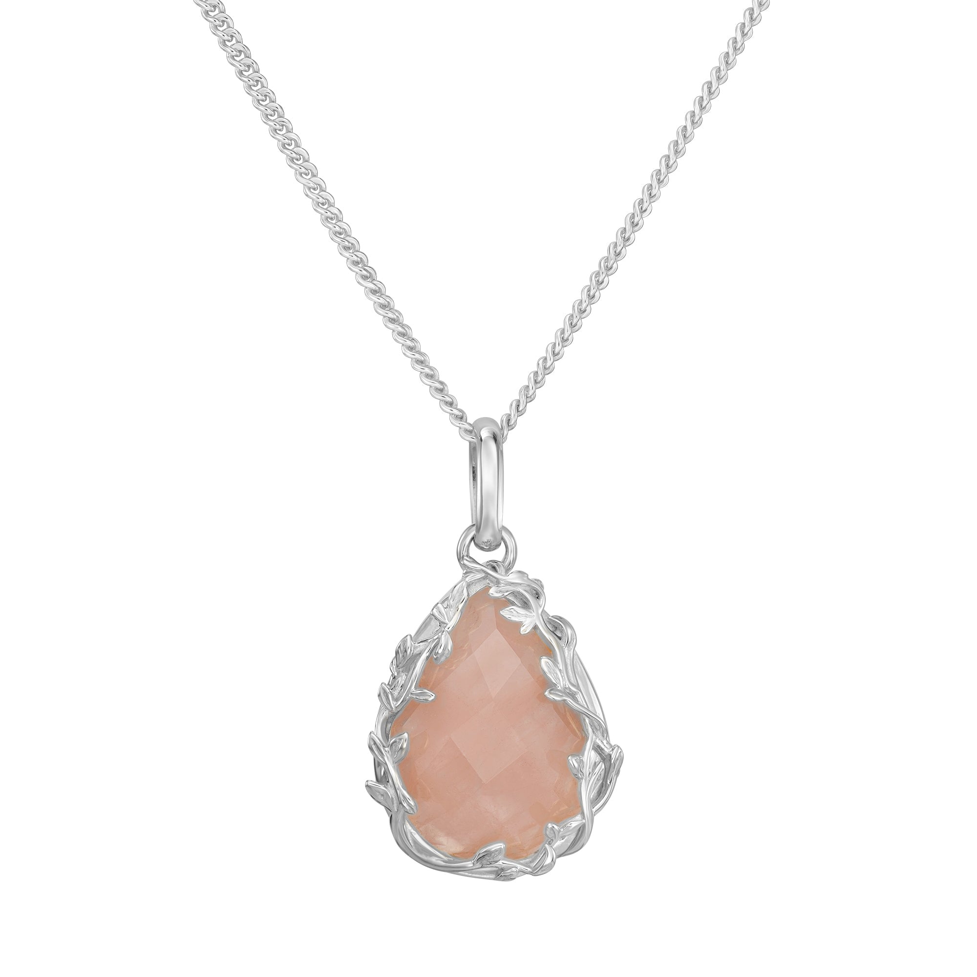 KETTE ROSENQUARZ & BLÄTTER II