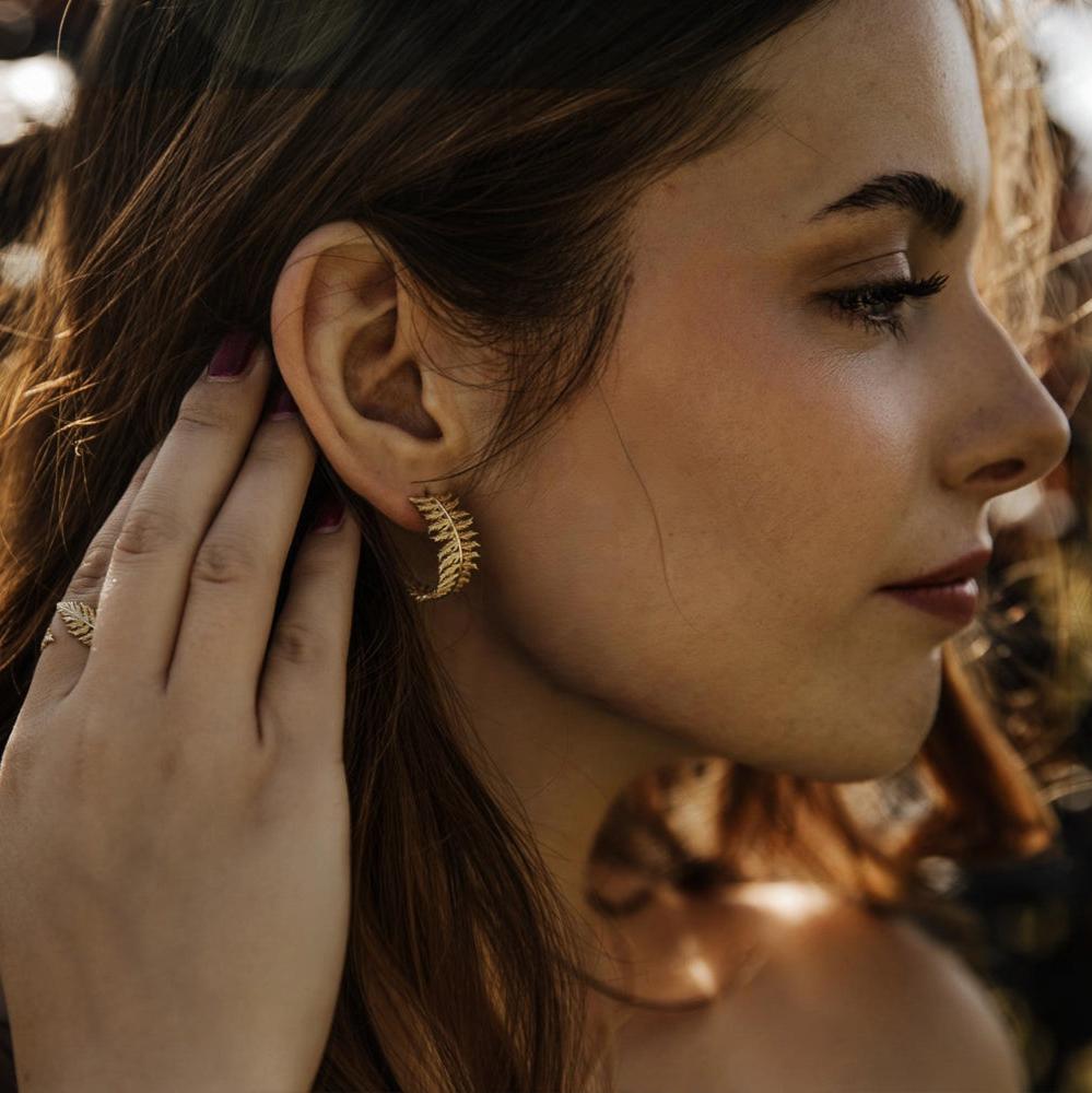 FERN HOOP EARRINGS