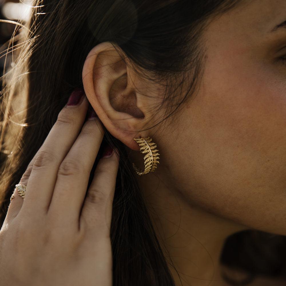 FERN HOOP EARRINGS