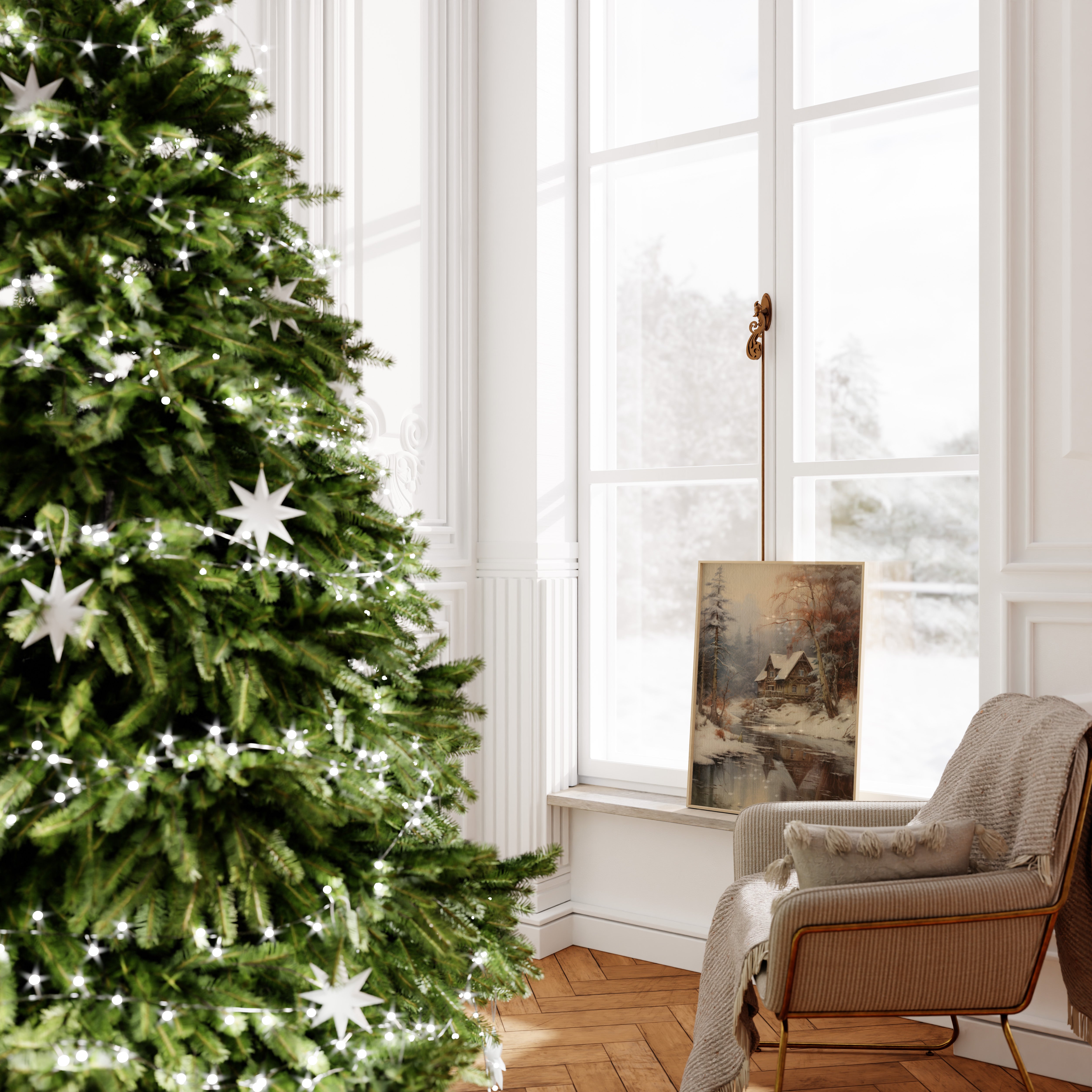 ART PRINT WINTER HUT