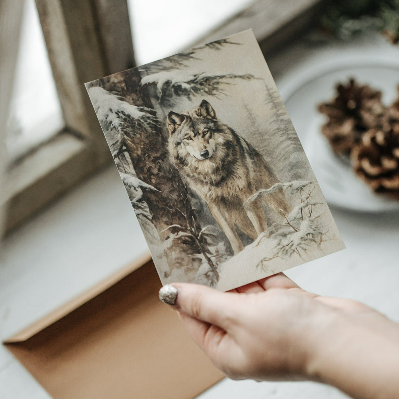 Postcard set Winter Forest