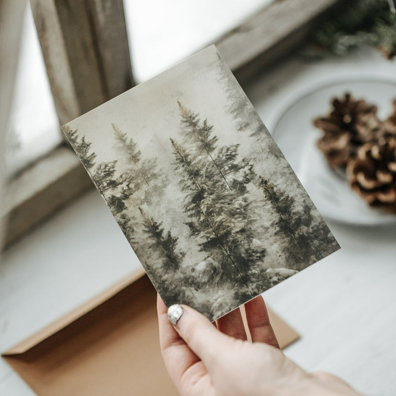 Postcard set Winter Forest