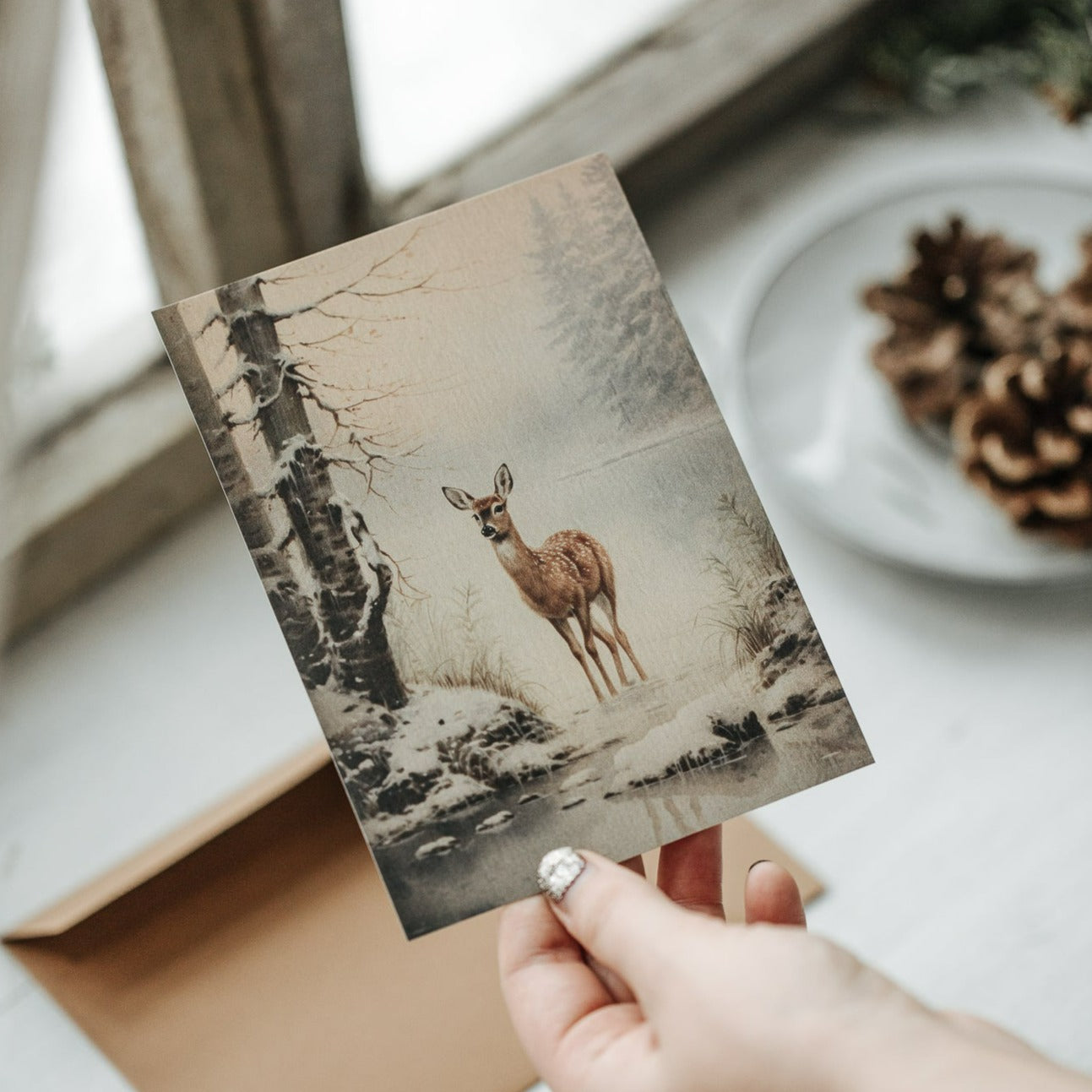 Postcard set Winter Forest