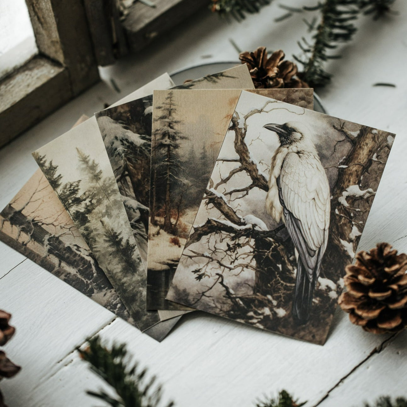 Postcard set Winter Forest