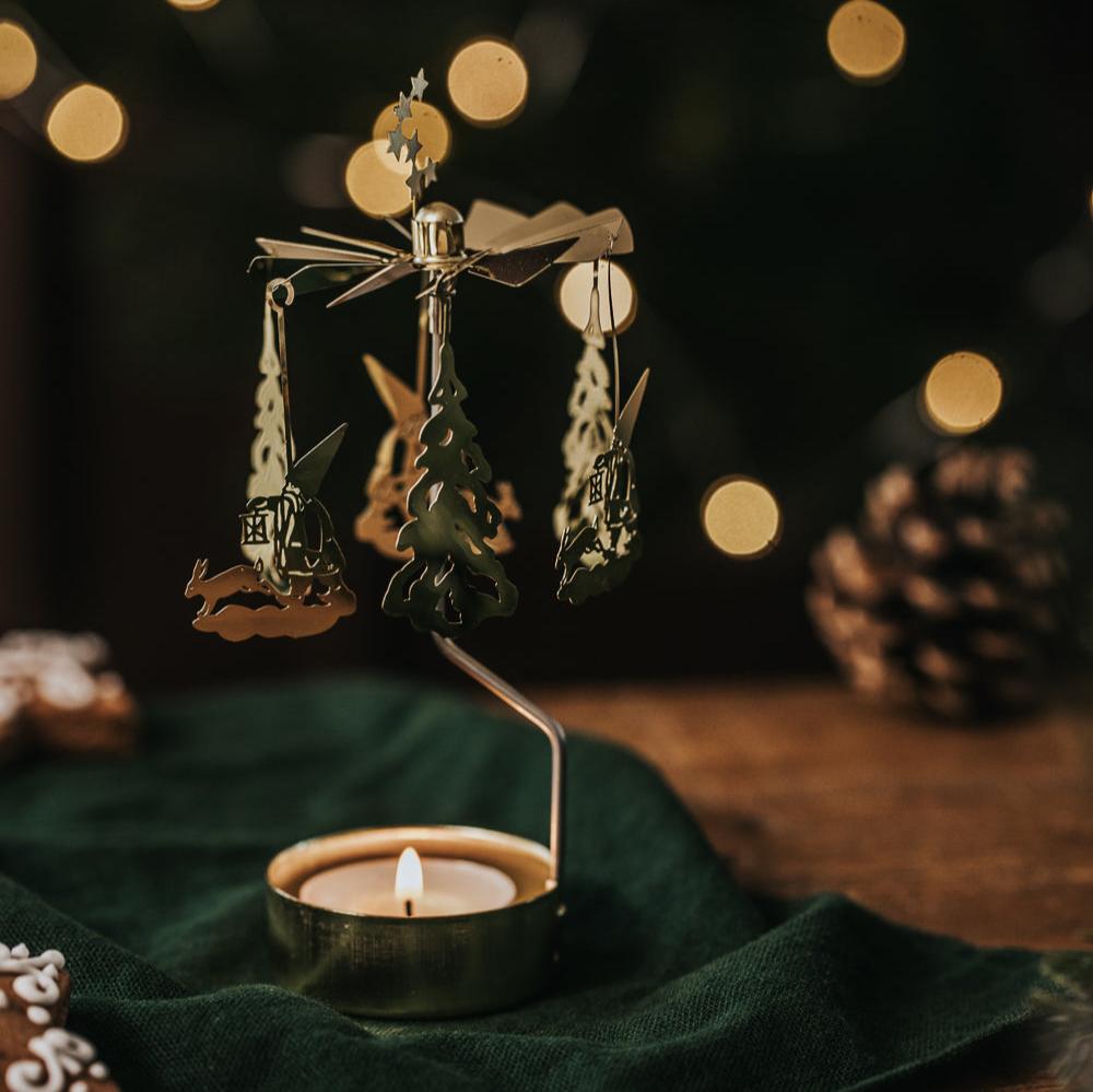 TEALIGHT CAROUSEL FAIRY TALE FOREST