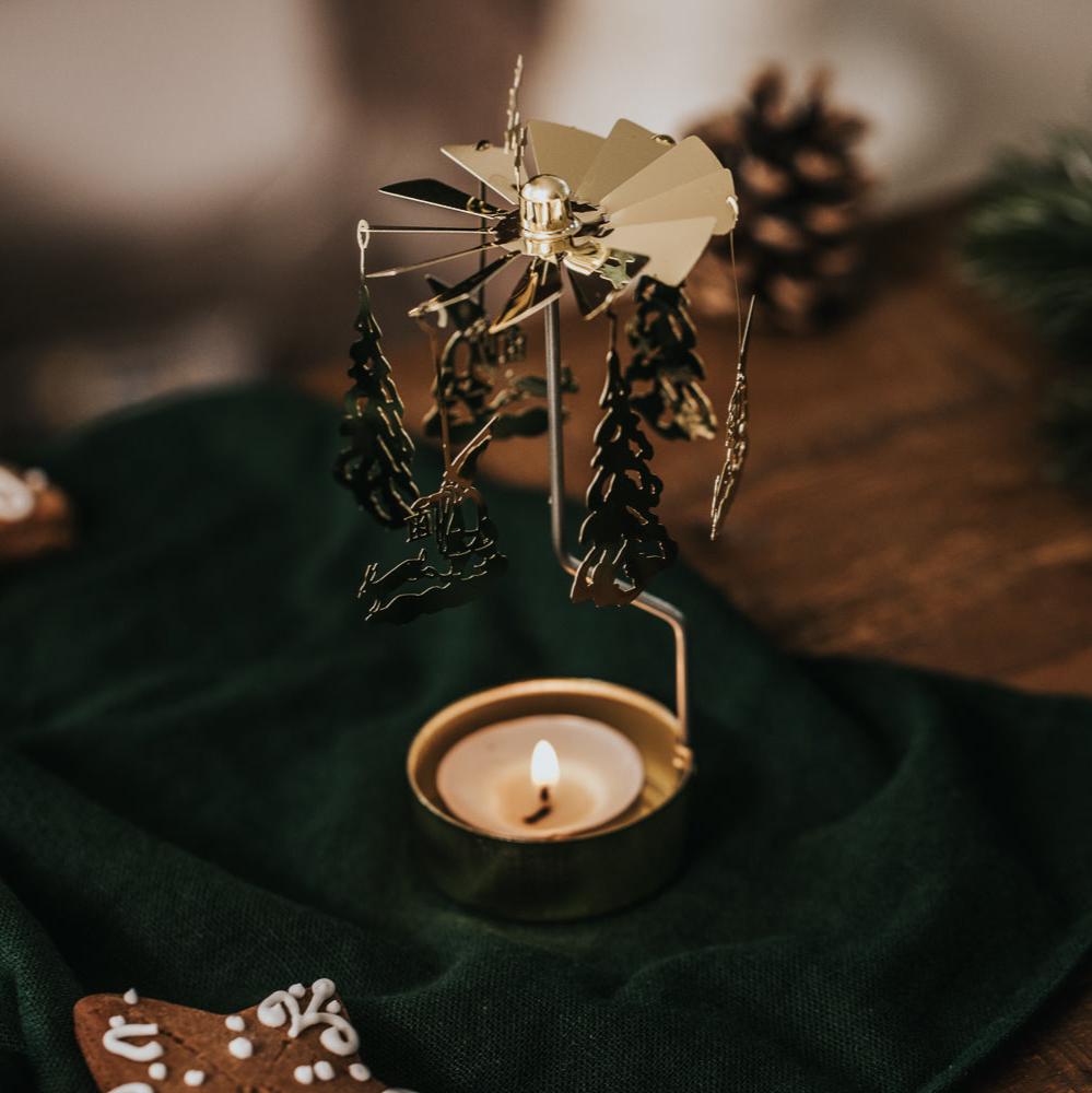 TEALIGHT CAROUSEL FAIRY TALE FOREST