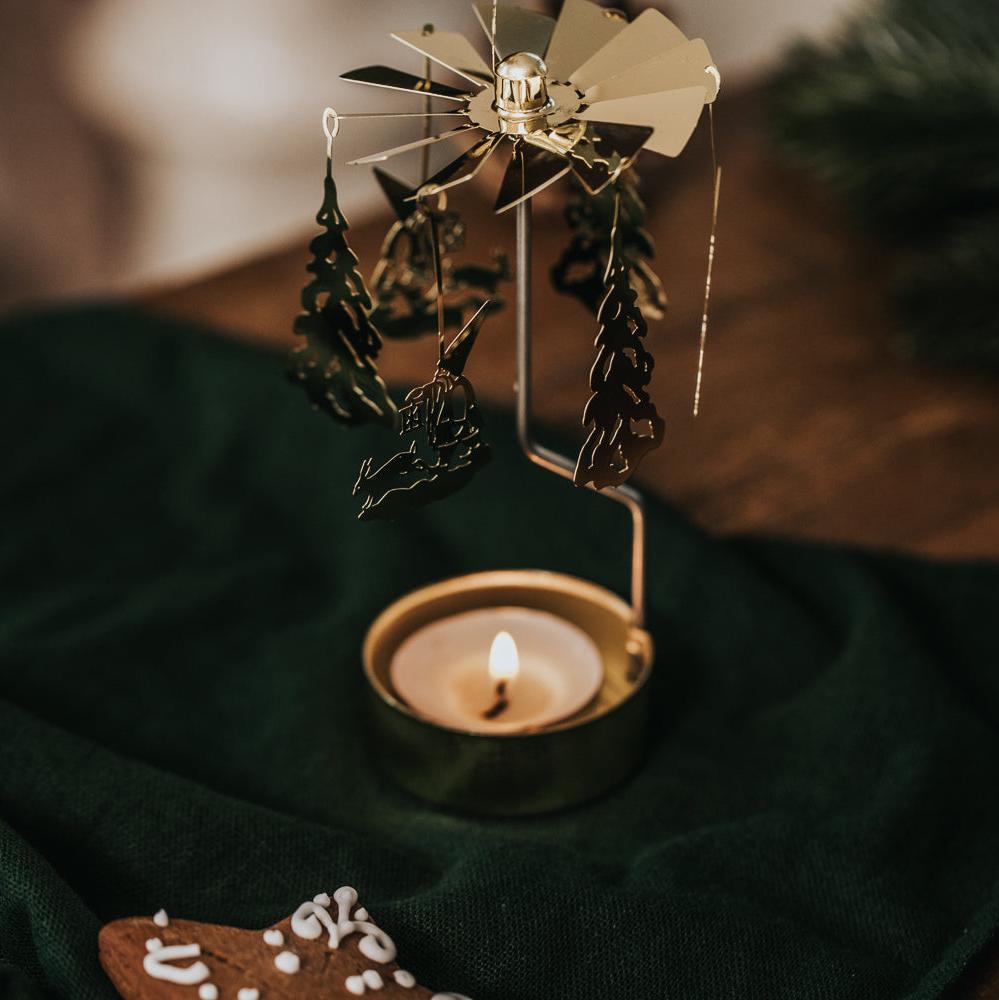 TEALIGHT CAROUSEL FAIRY TALE FOREST