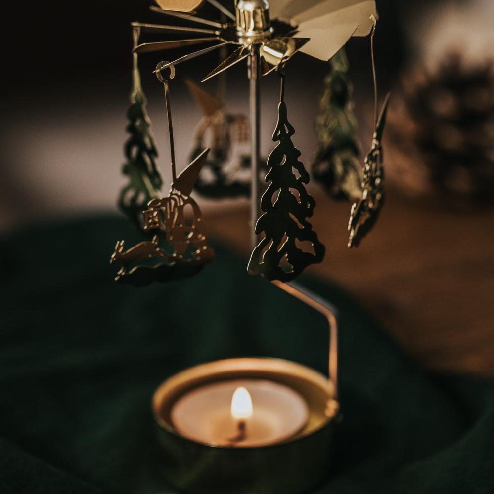 TEALIGHT CAROUSEL FAIRY TALE FOREST