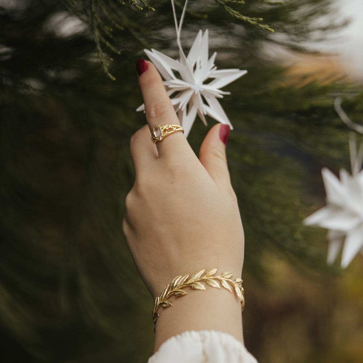 RING SCHNEEFLOCKEN & BERGKRISTALL