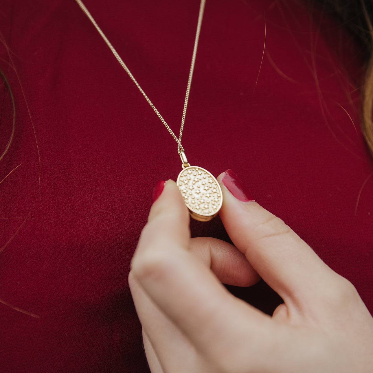 KETTE WENDE-MEDAILLON MOND & STERNENHIMMEL