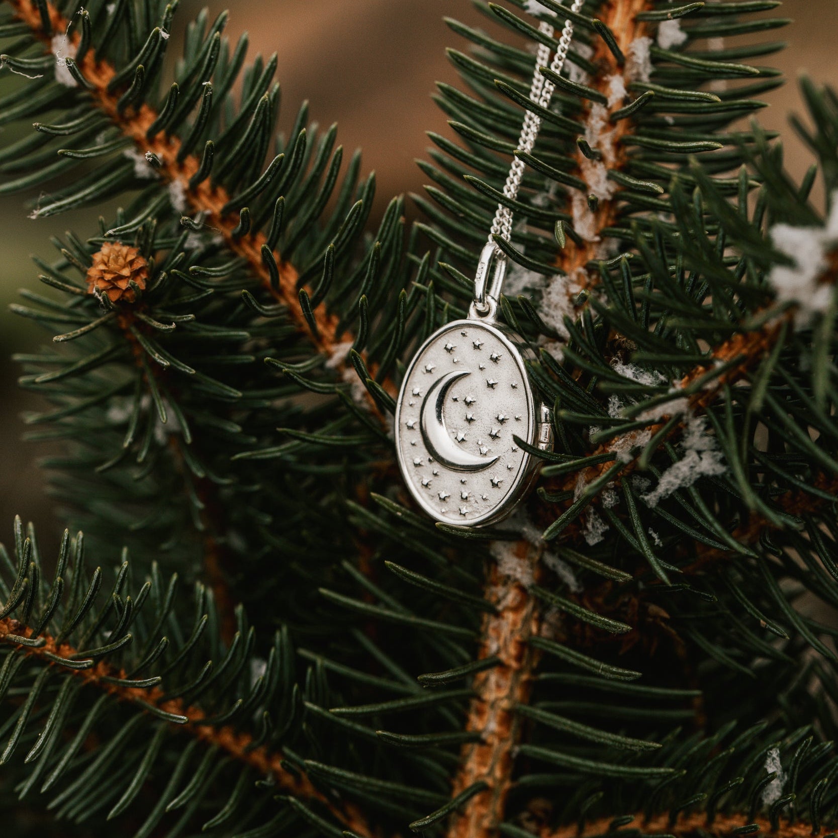 KETTE WENDE-MEDAILLON MOND & STERNENHIMMEL II