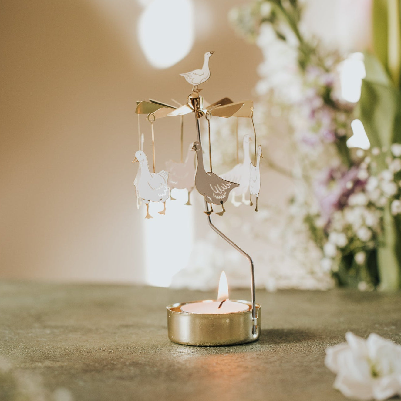 TEELICHT-KARUSSELL GÄNSE