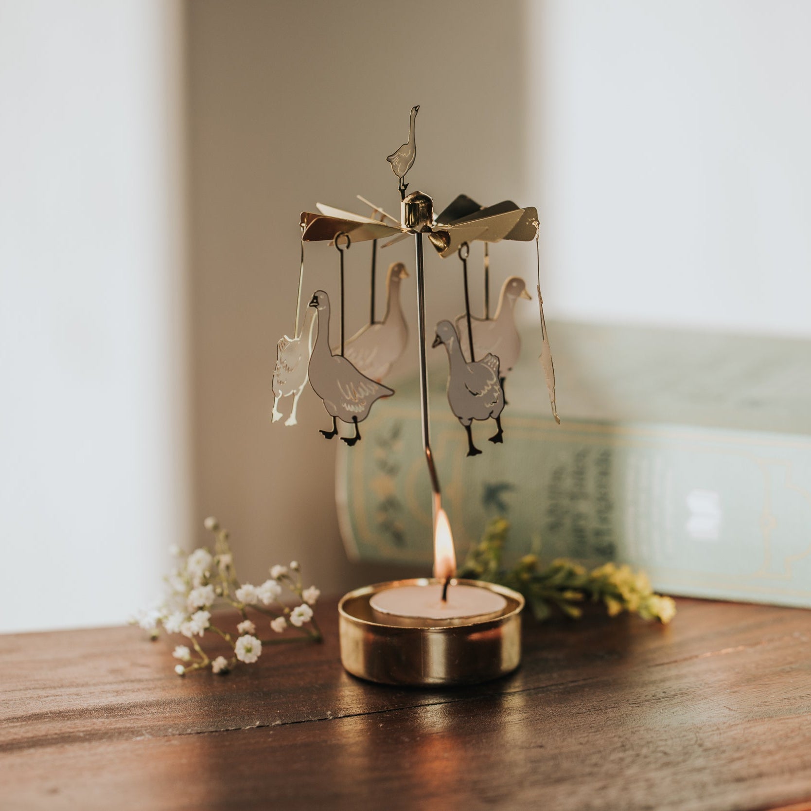 TEELICHT-KARUSSELL GÄNSE