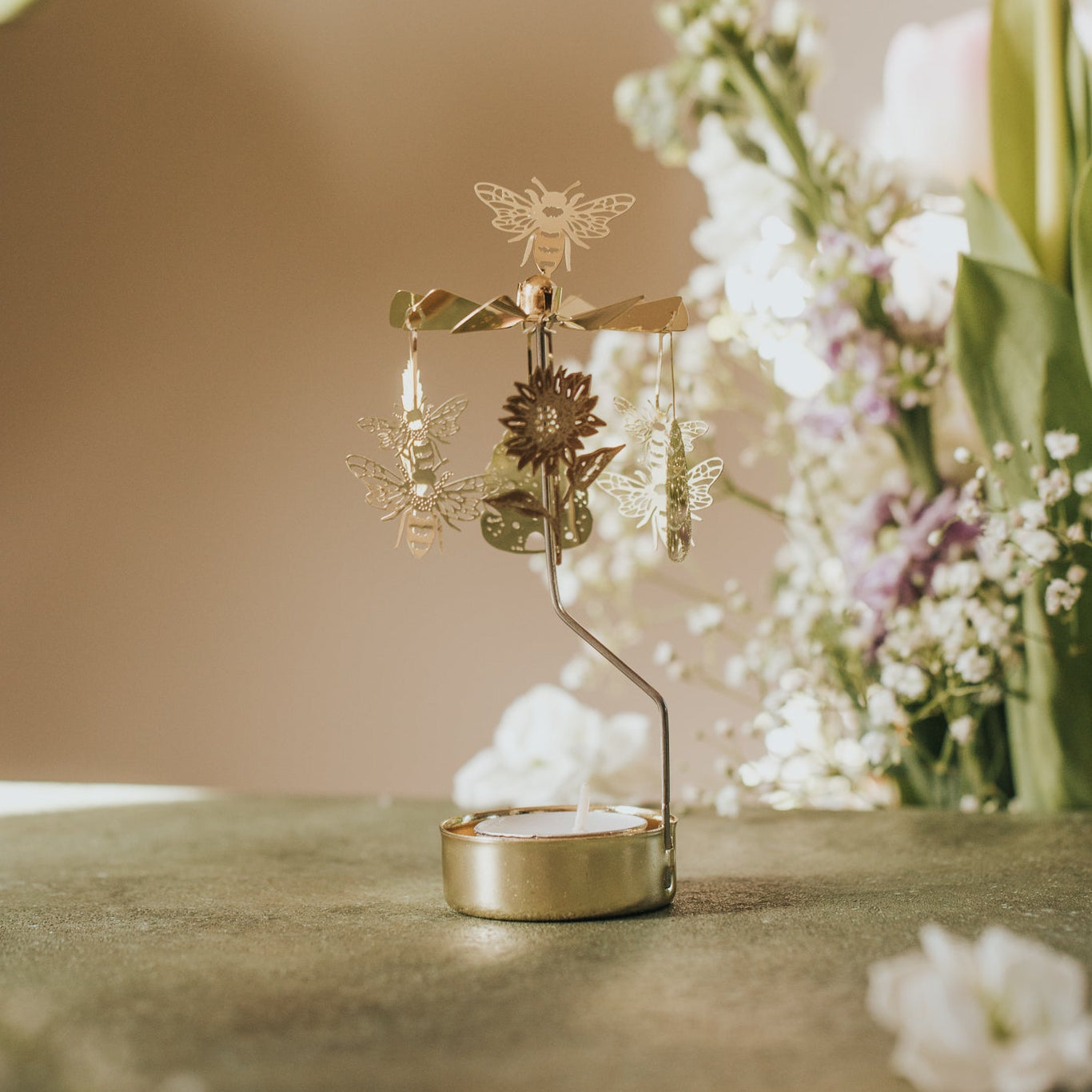 TEELICHT-KARUSSELL BIENEN