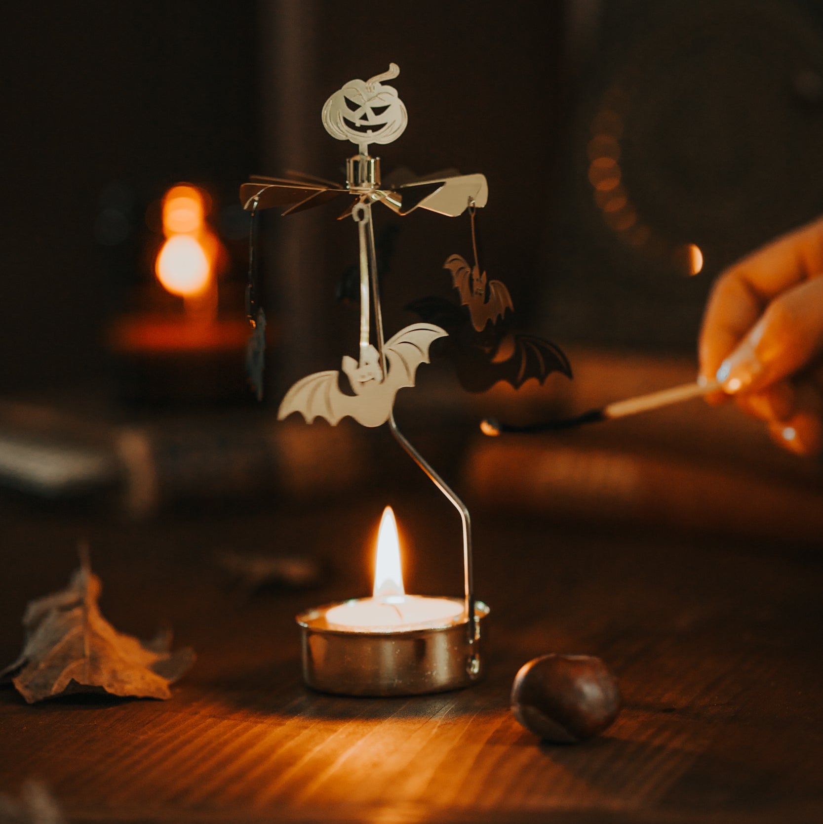 TEELICHT-KARUSSELL HALLOWEEN