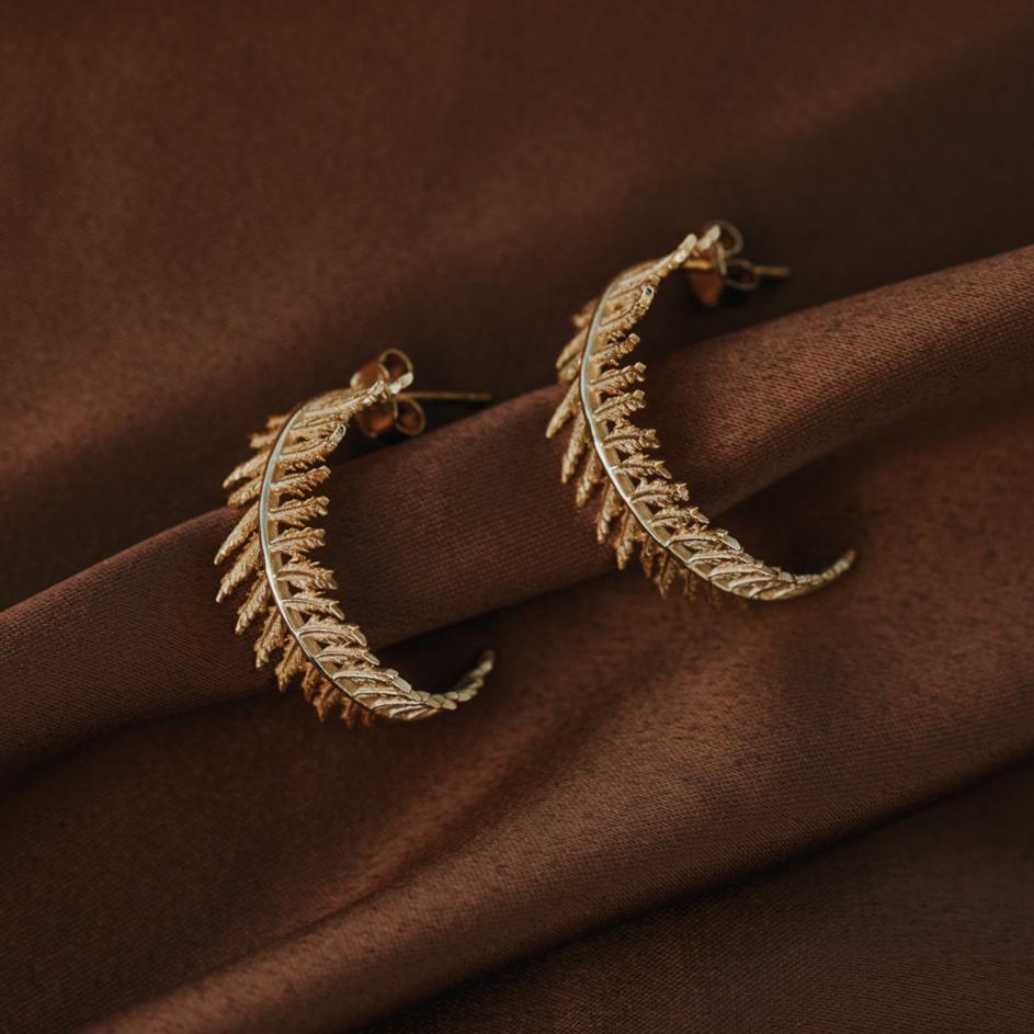 FERN HOOP EARRINGS