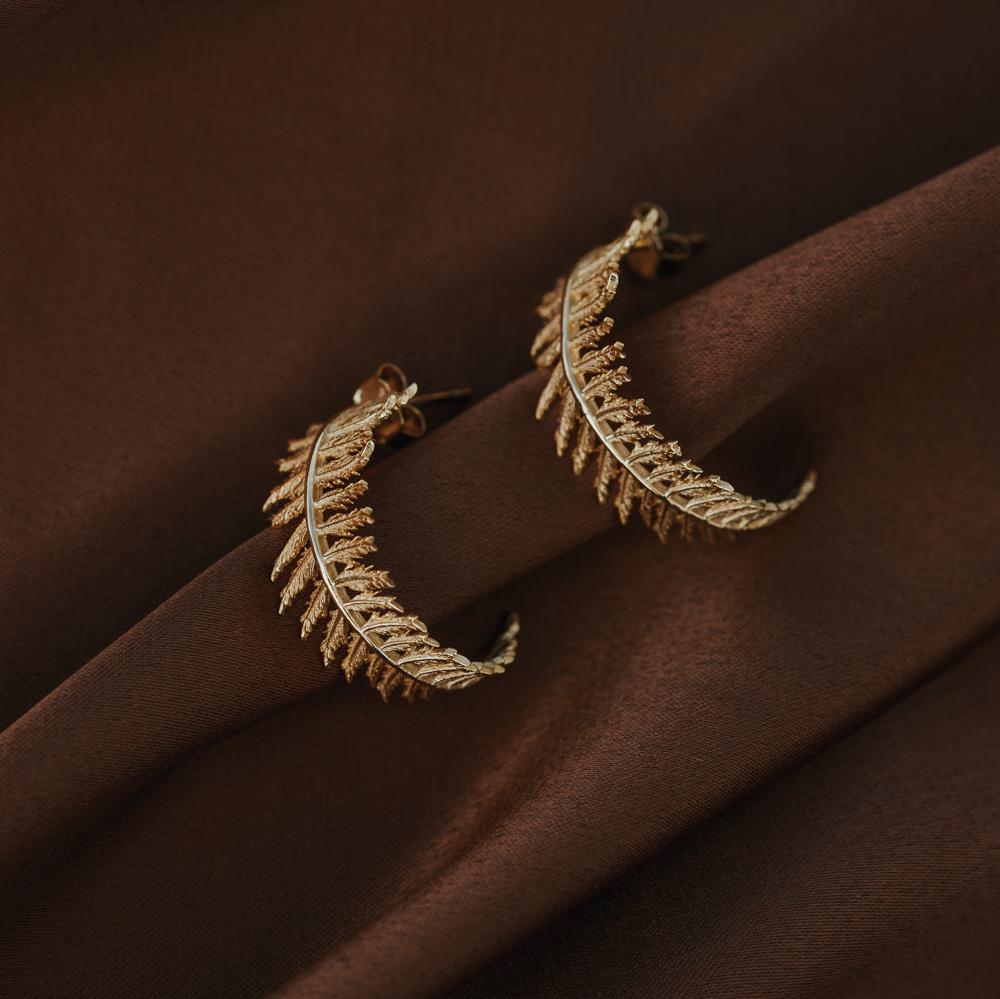 FERN HOOP EARRINGS