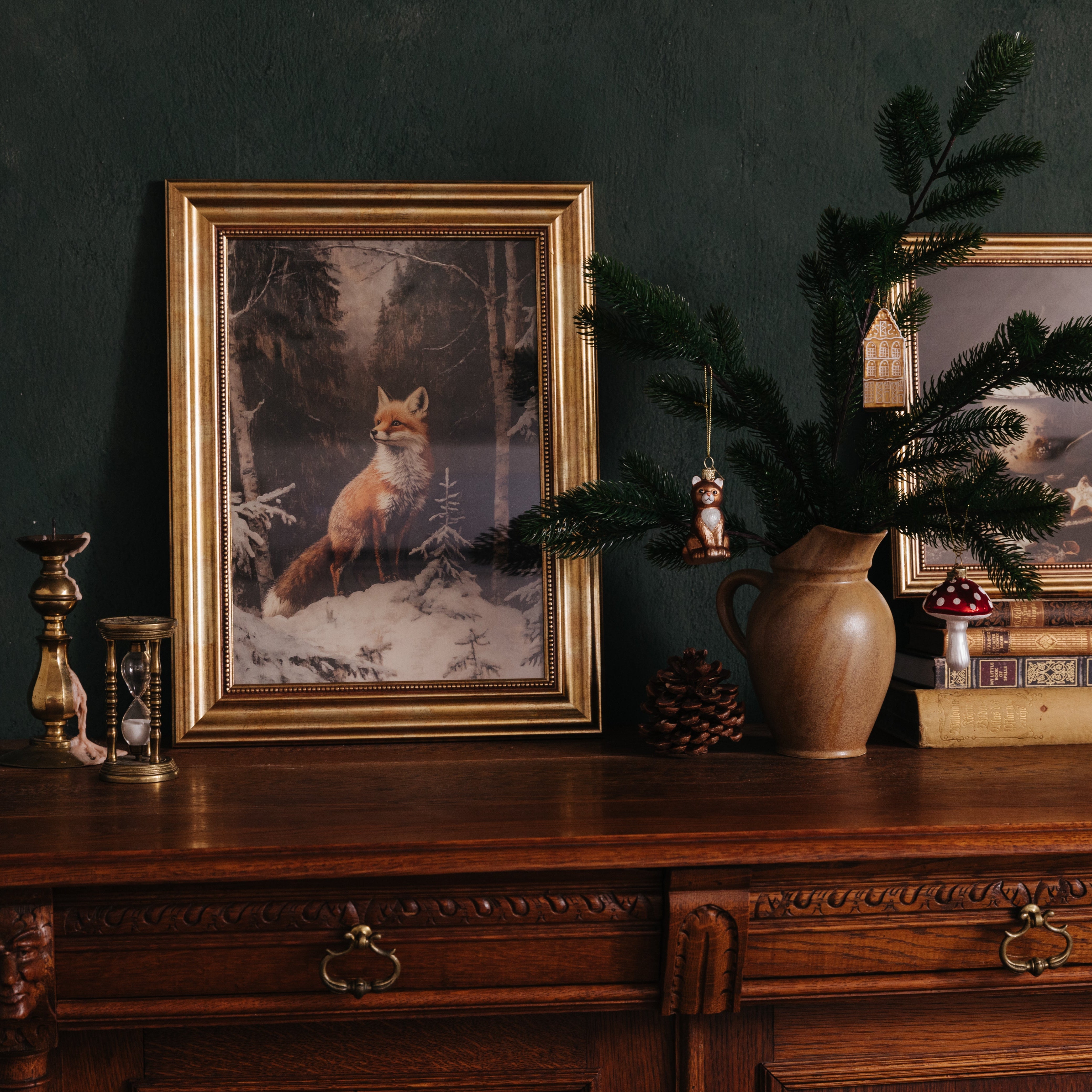 KUNSTDRUCK FUCHS IM WINTERWALD