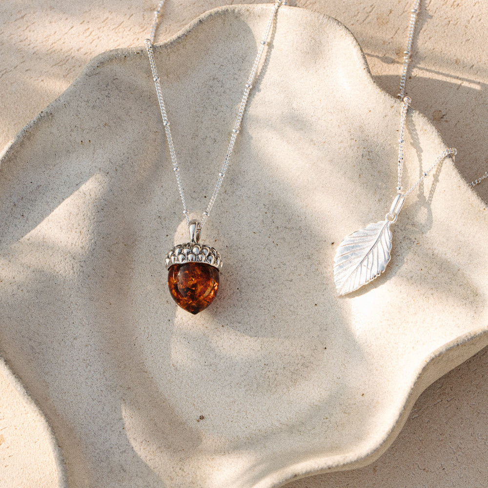 AMBER ACORN & FILIGRA NECKLACE II