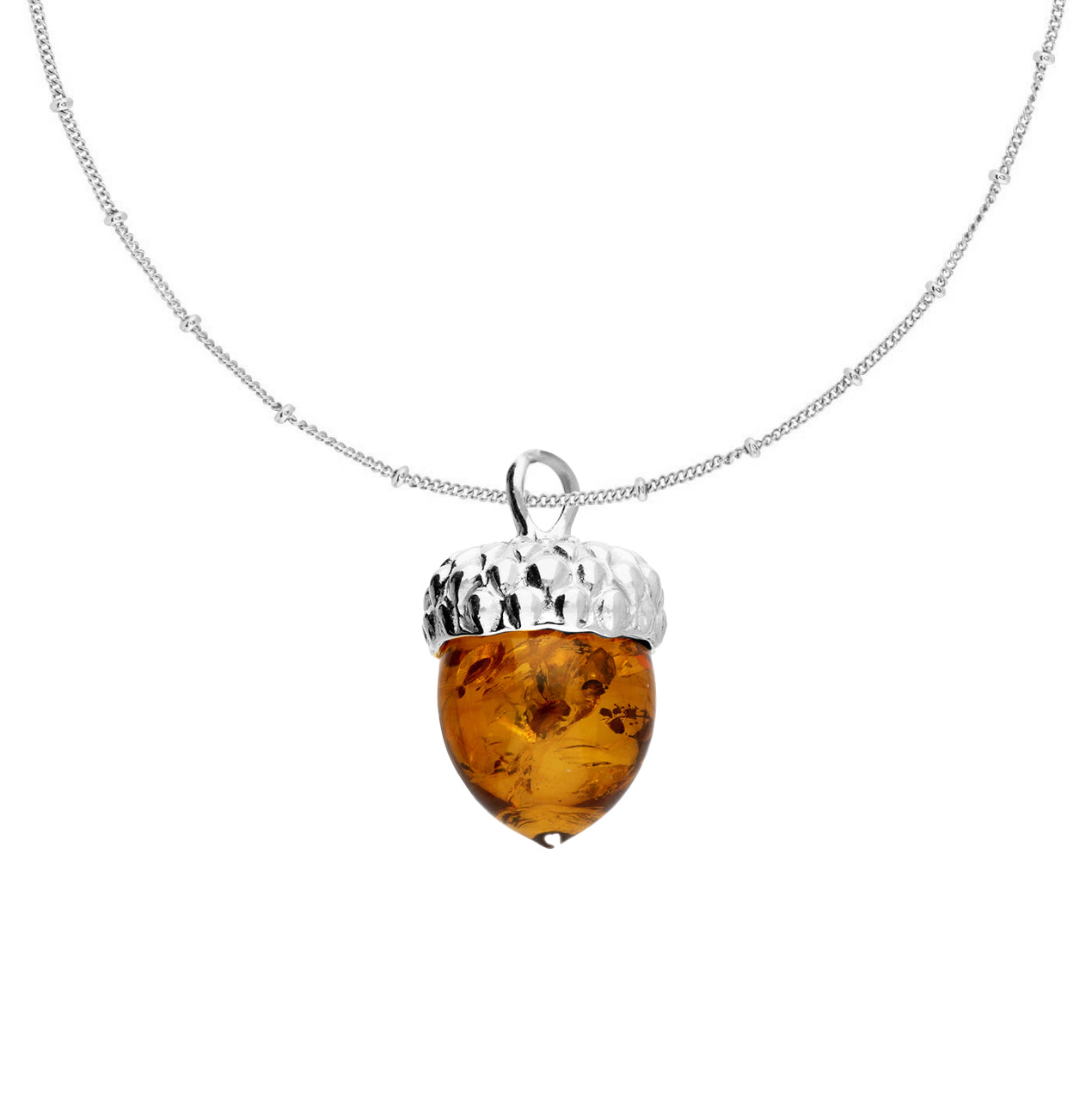 AMBER ACORN & FILIGRA NECKLACE II