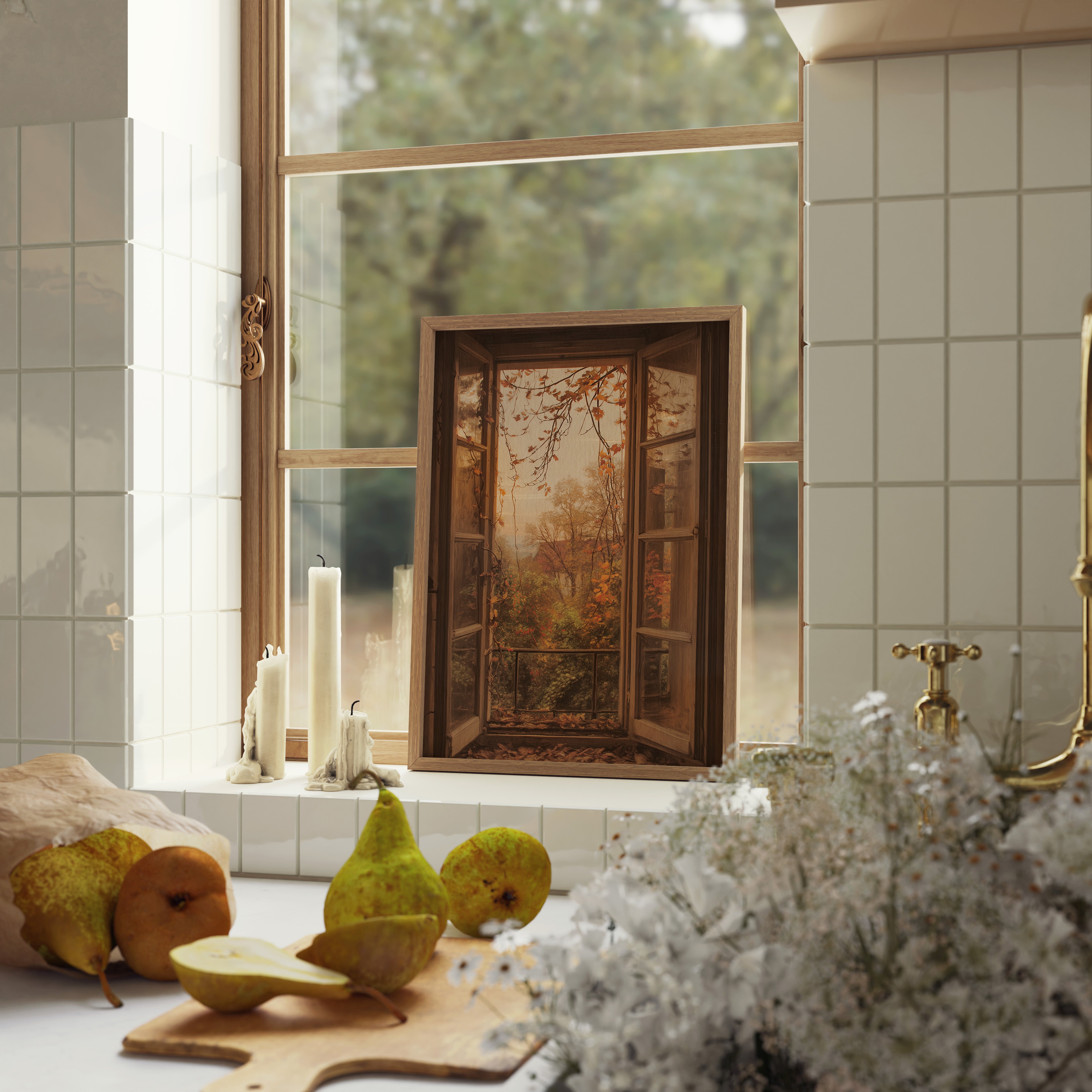 KUNSTDRUCK HERBSTFENSTER