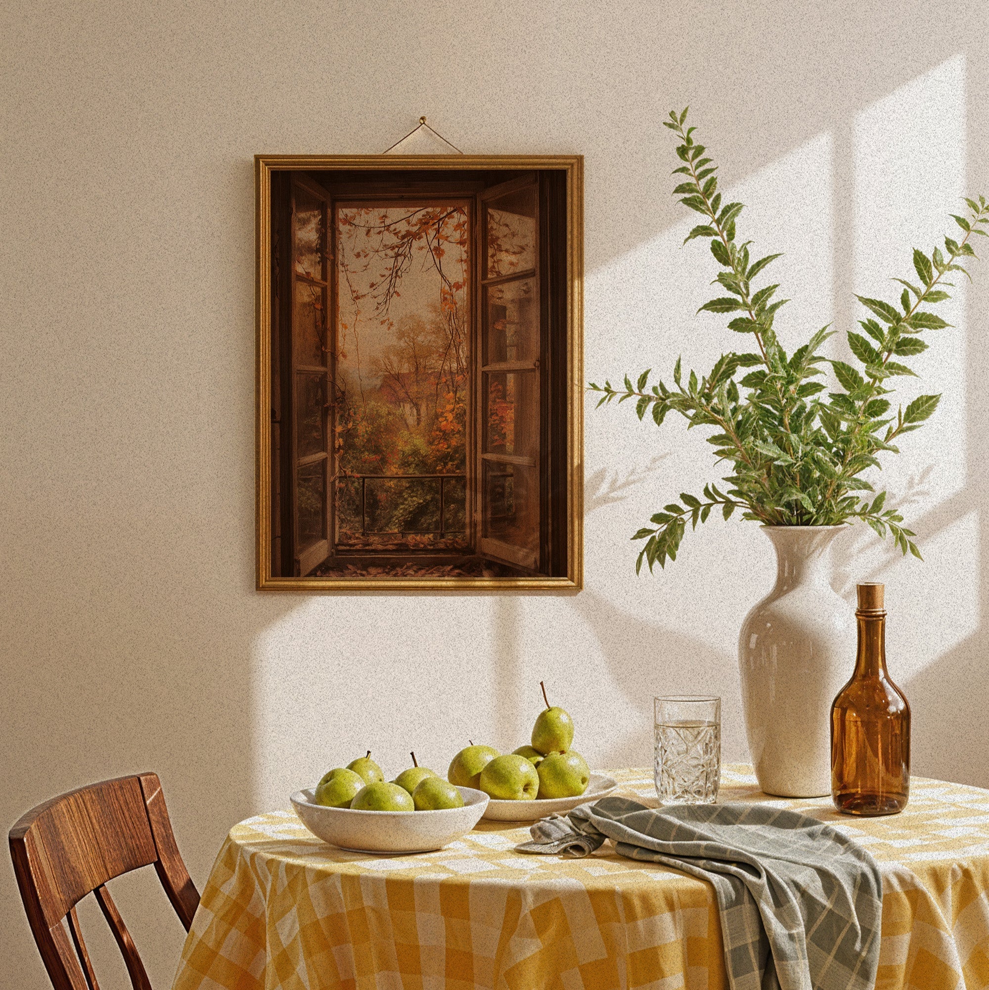 KUNSTDRUCK HERBSTFENSTER