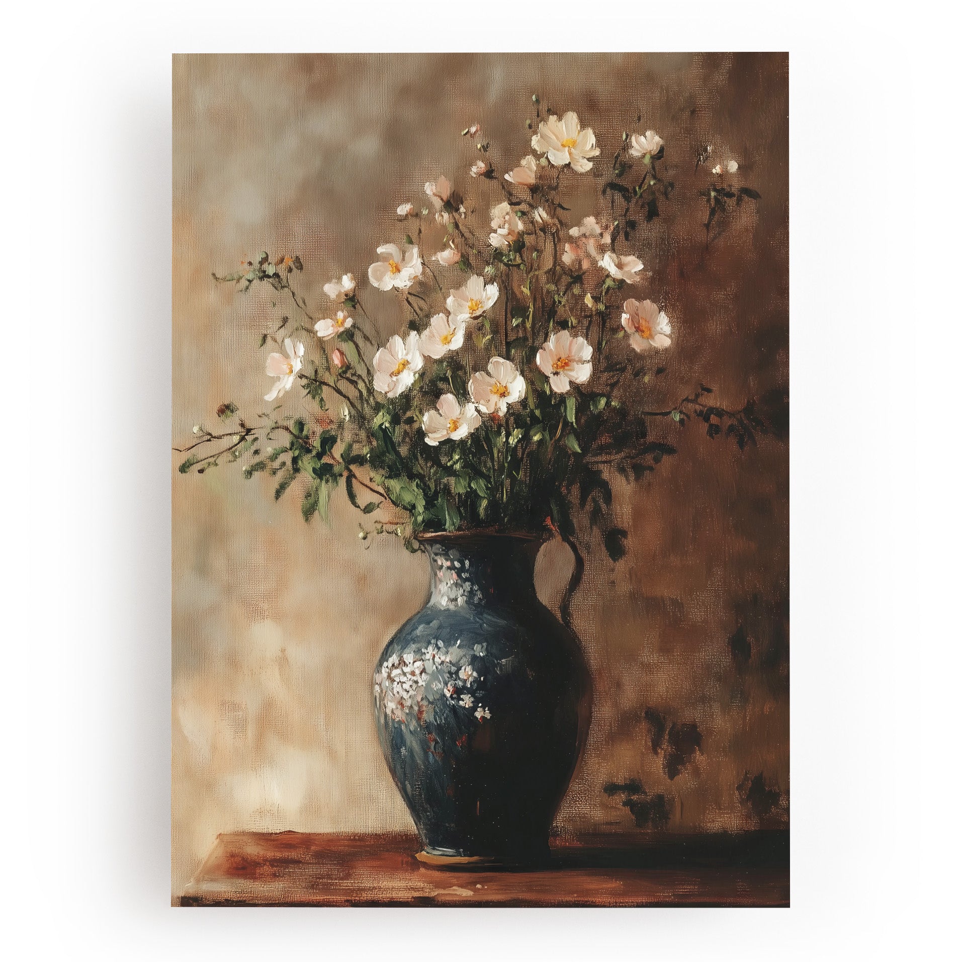 KUNSTDRUCK ALTE BLUMENVASE