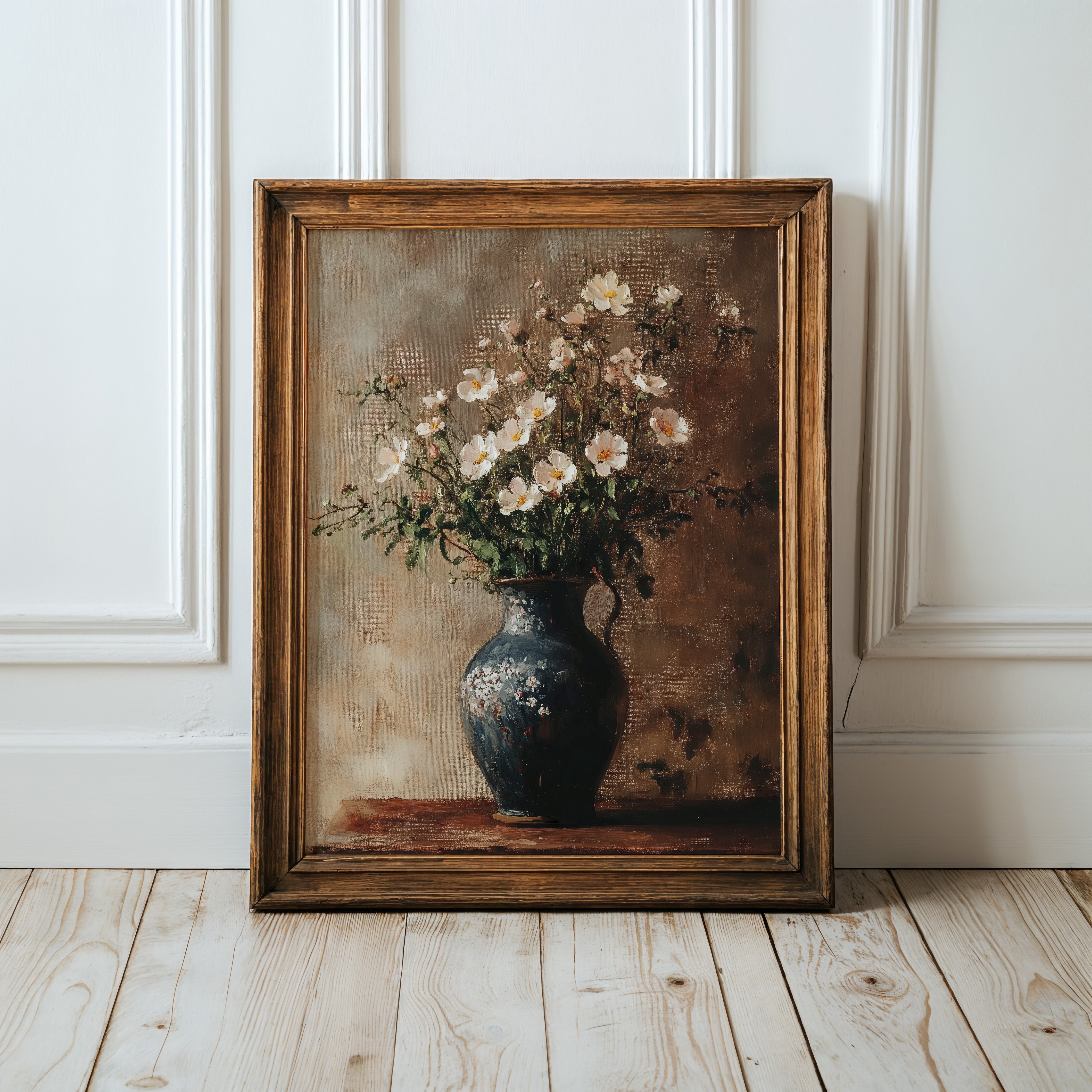 KUNSTDRUCK ALTE BLUMENVASE