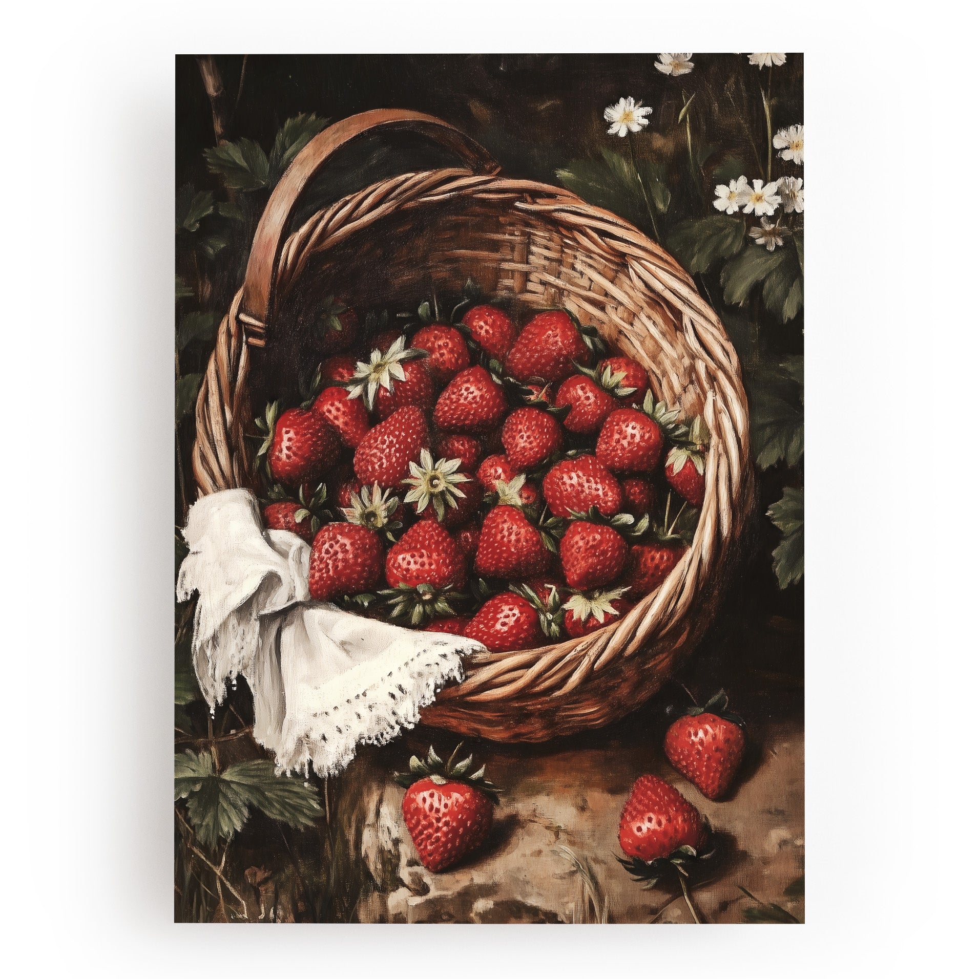 KUNSTDRUCK ERDBEERKORB