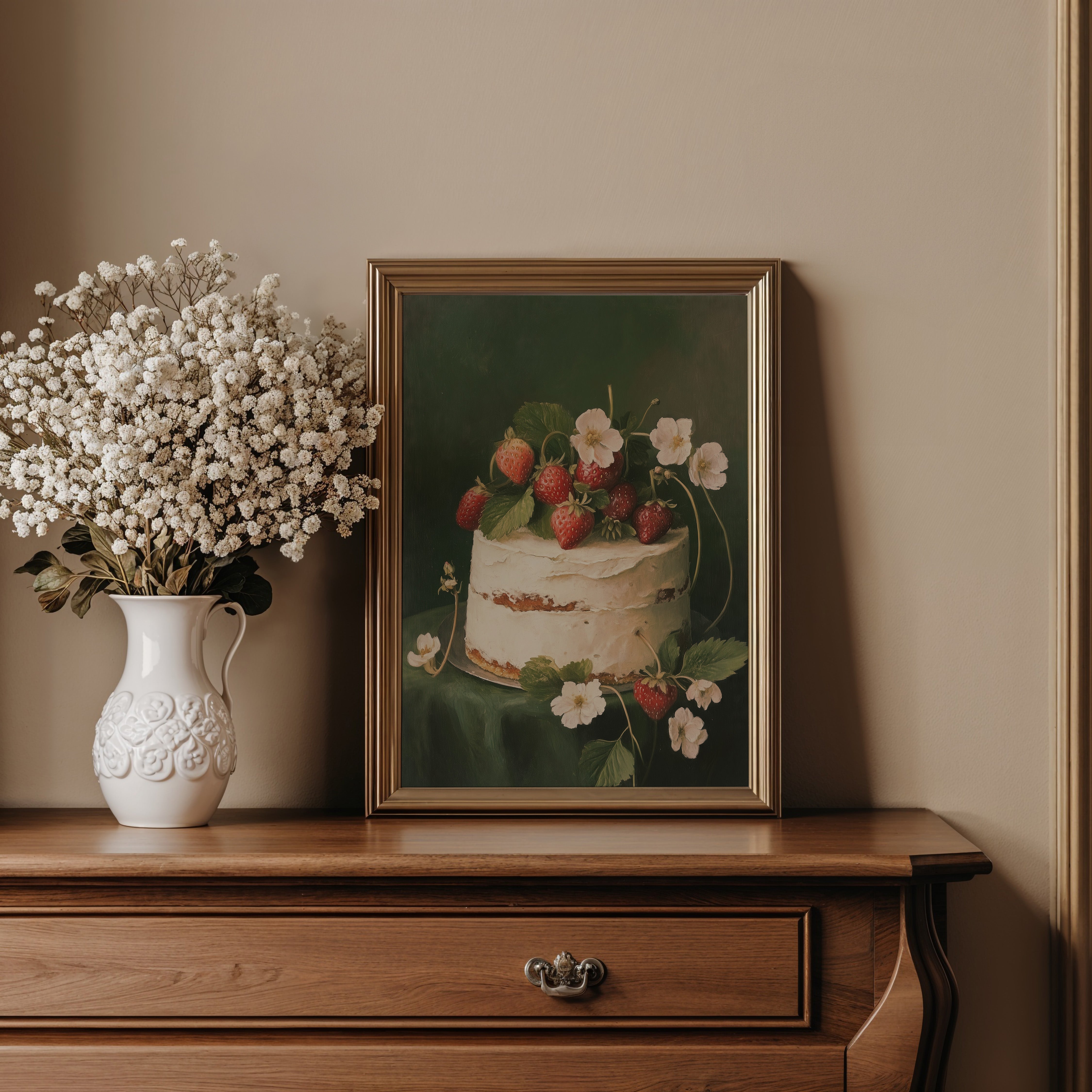 KUNSTDRUCK ERDBEERTORTE