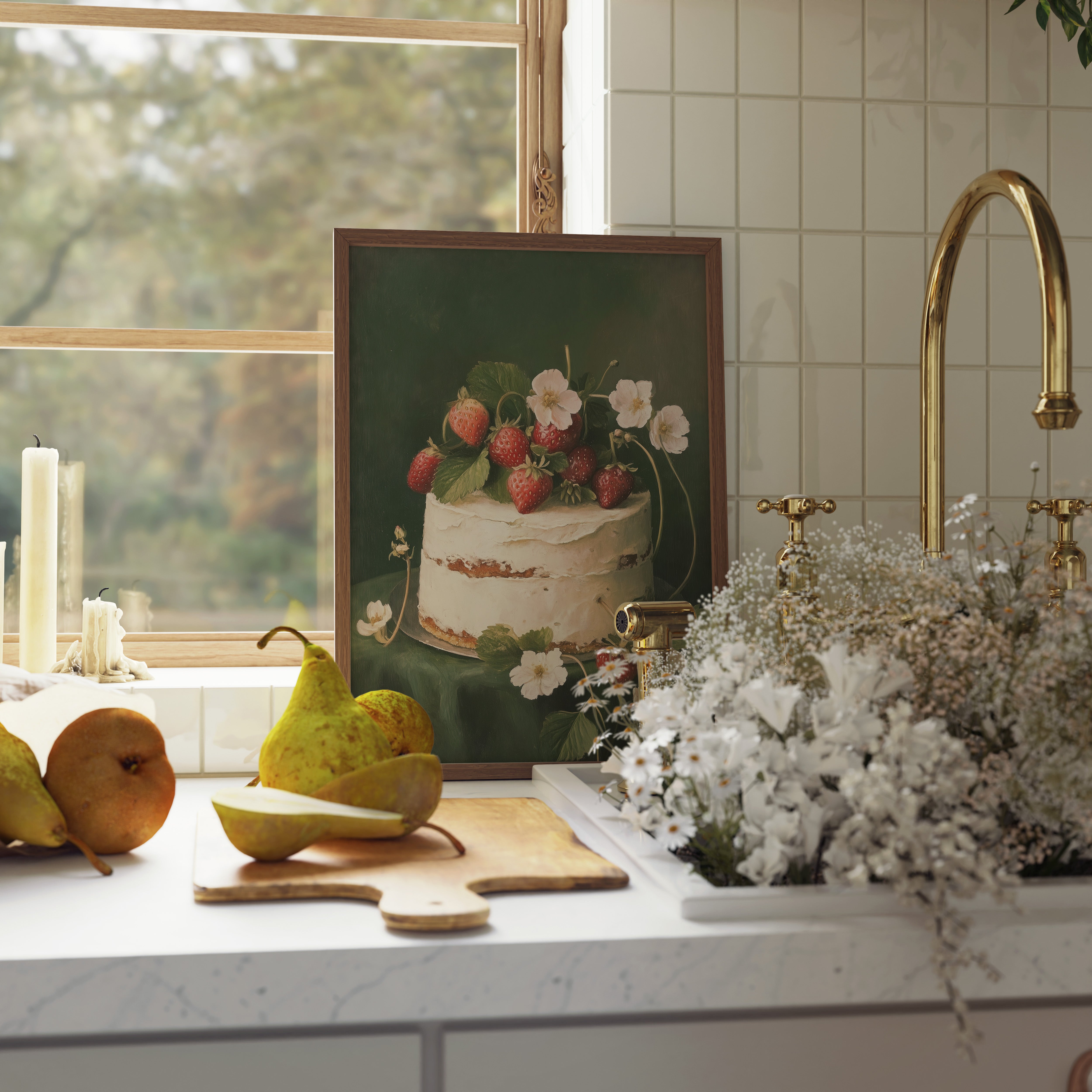 KUNSTDRUCK ERDBEERTORTE