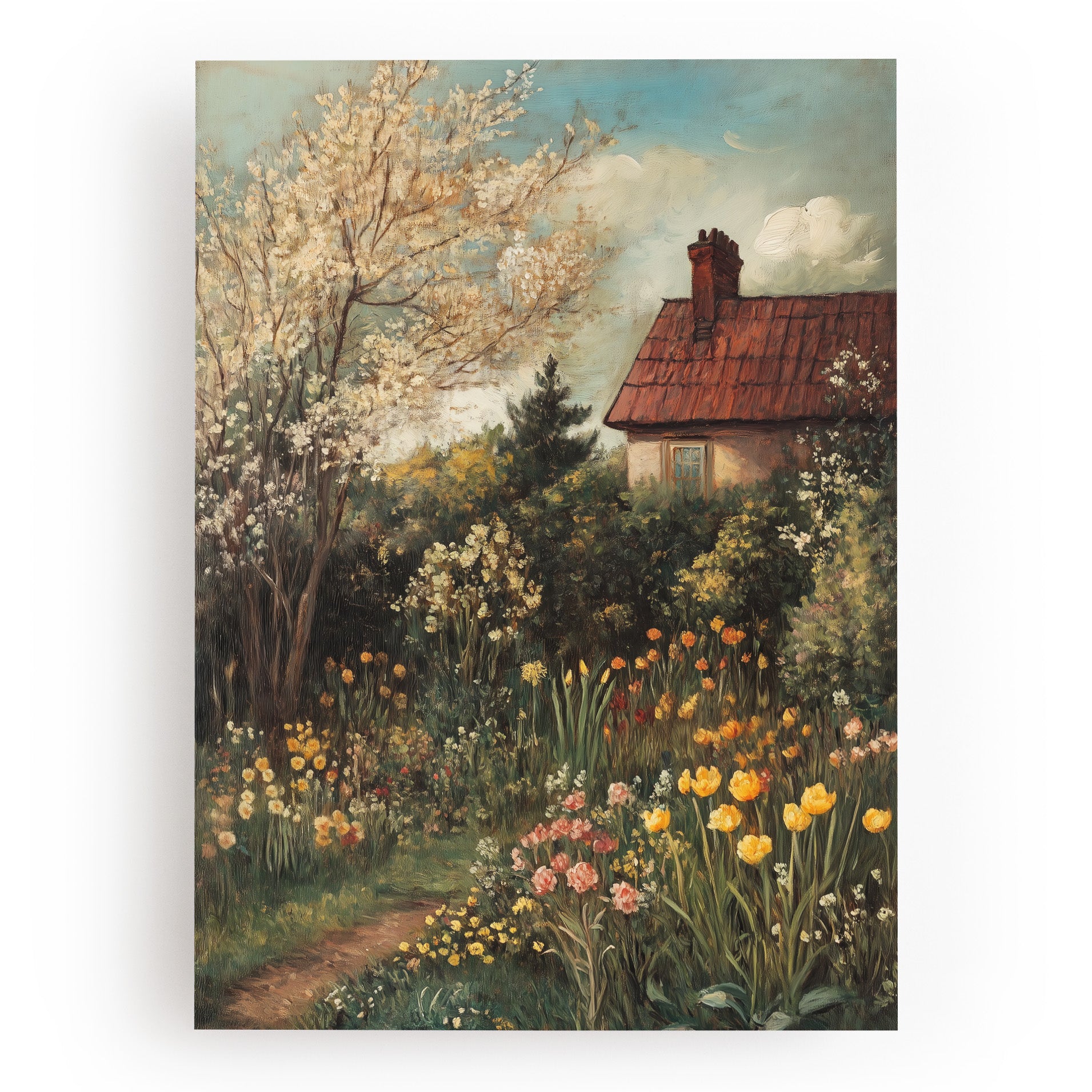 KUNSTDRUCK GARTEN IM FRÜHLING