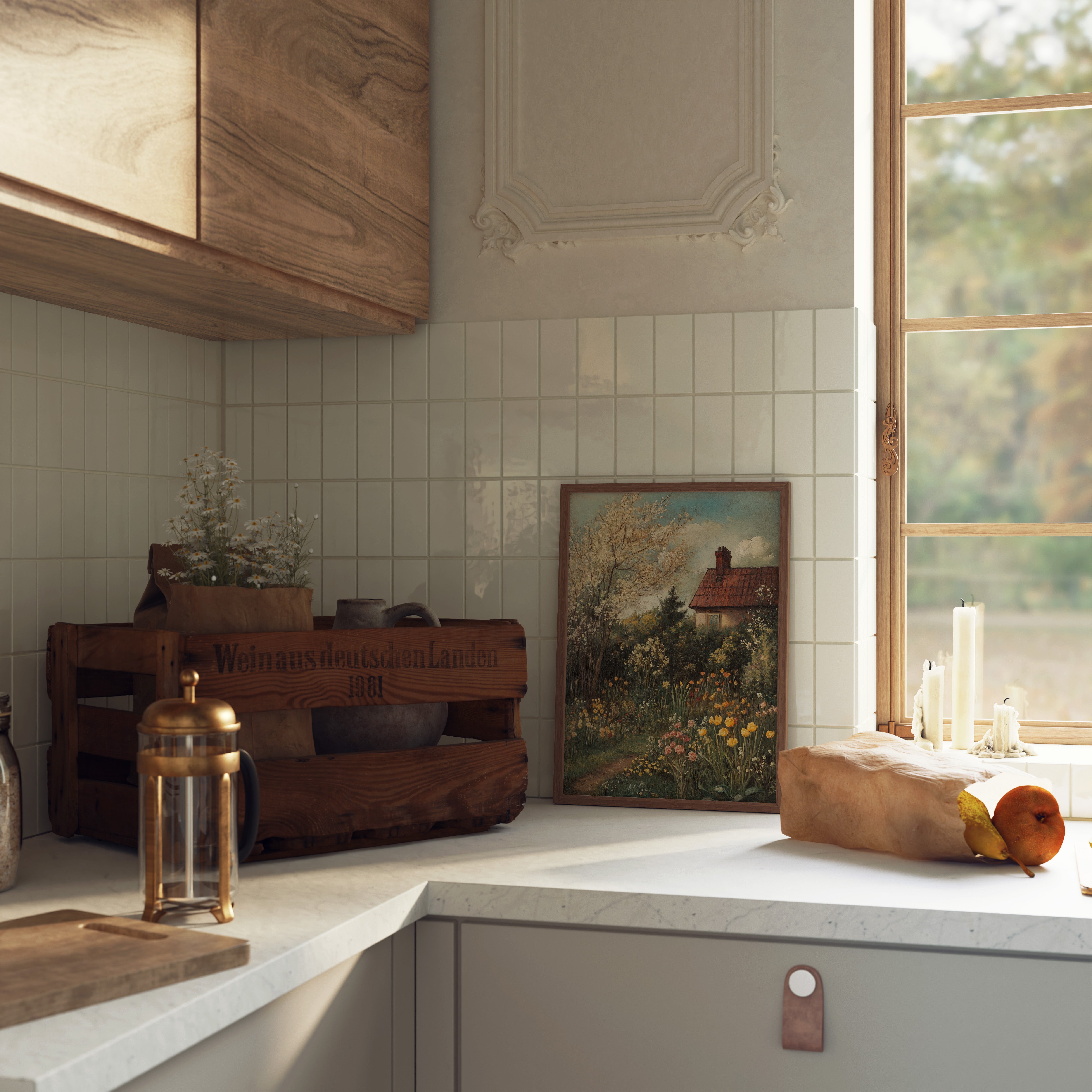 KUNSTDRUCK GARTEN IM FRÜHLING