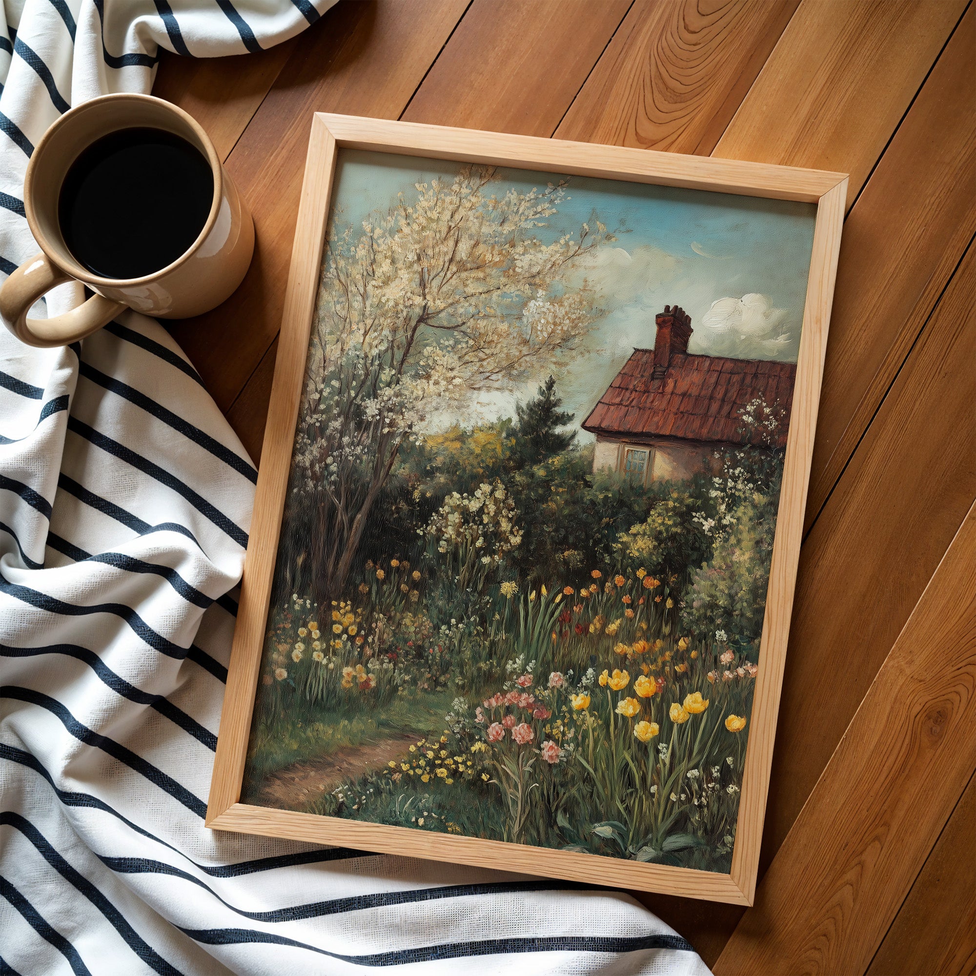 KUNSTDRUCK GARTEN IM FRÜHLING