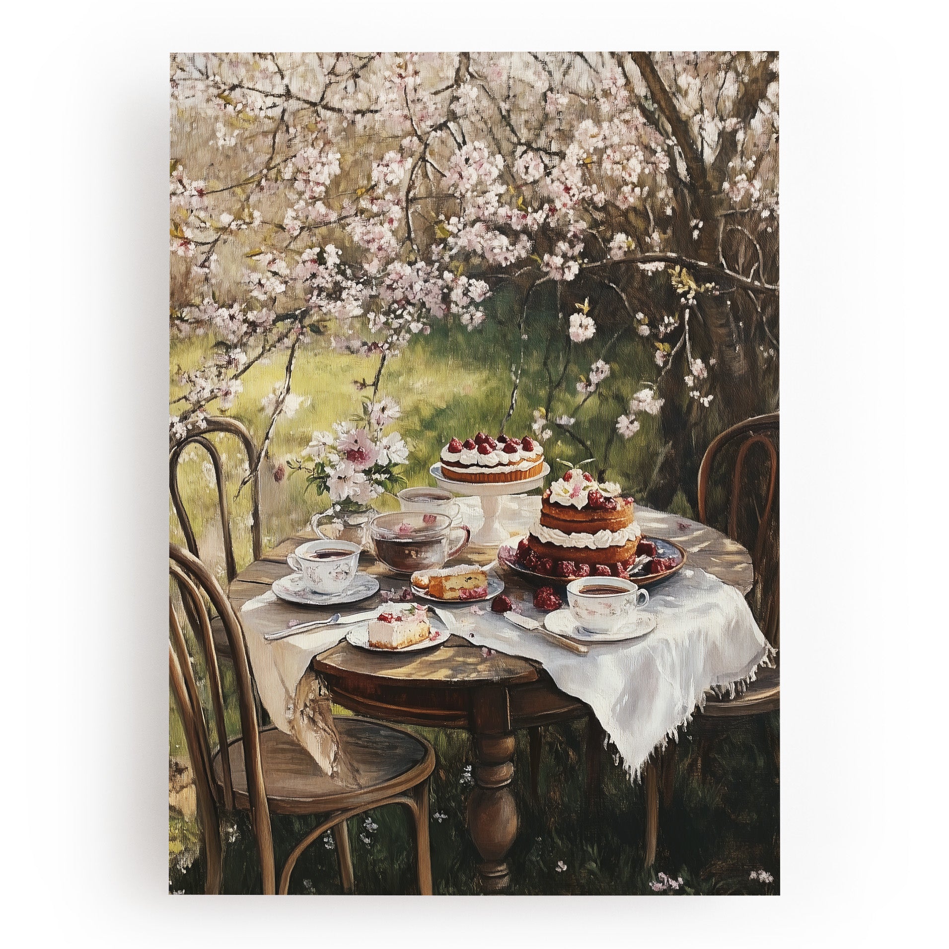 KUNSTDRUCK KUCHEN IM GARTEN