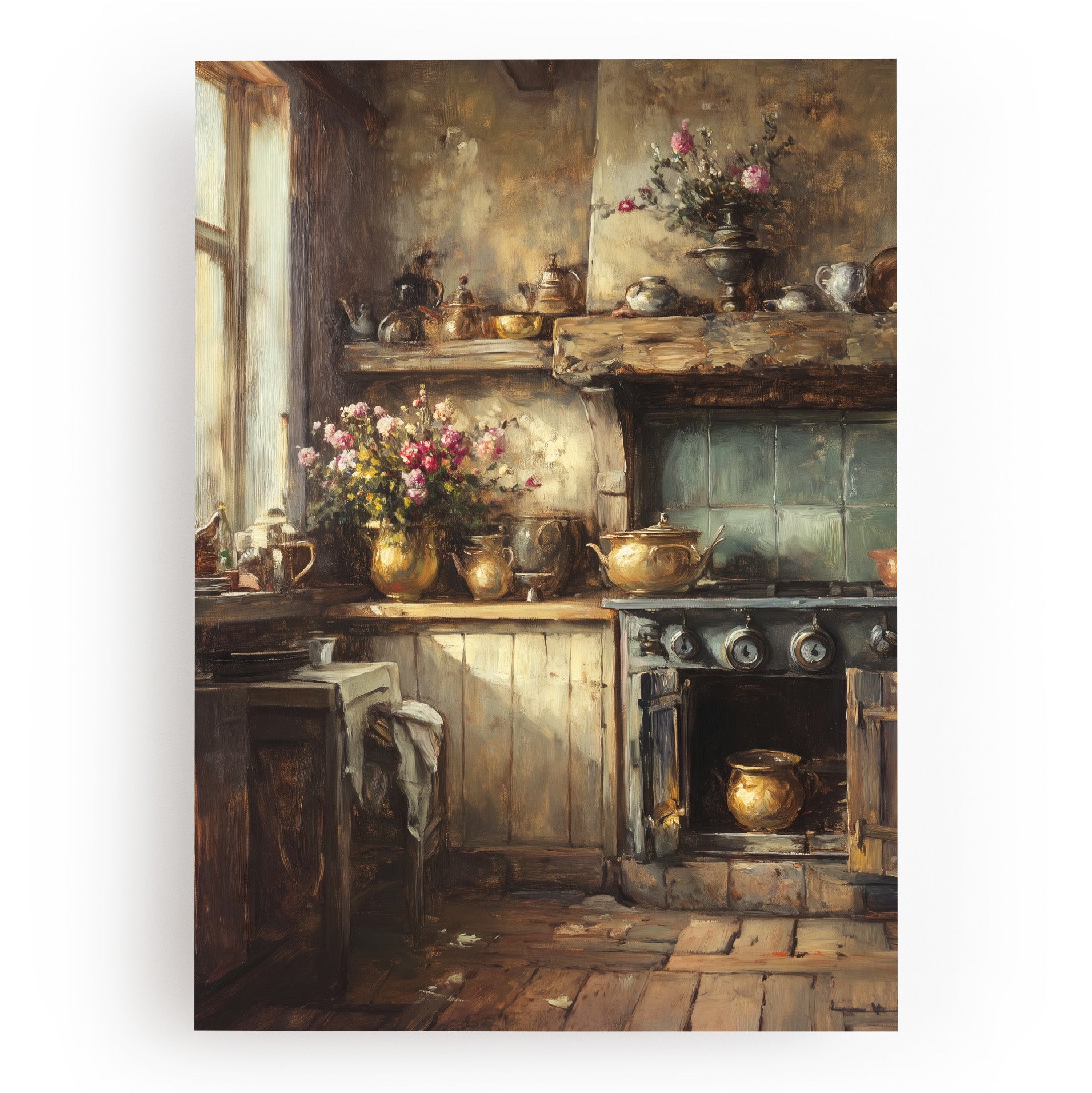 KUNSTDRUCK KÜCHE IM FRÜHLING