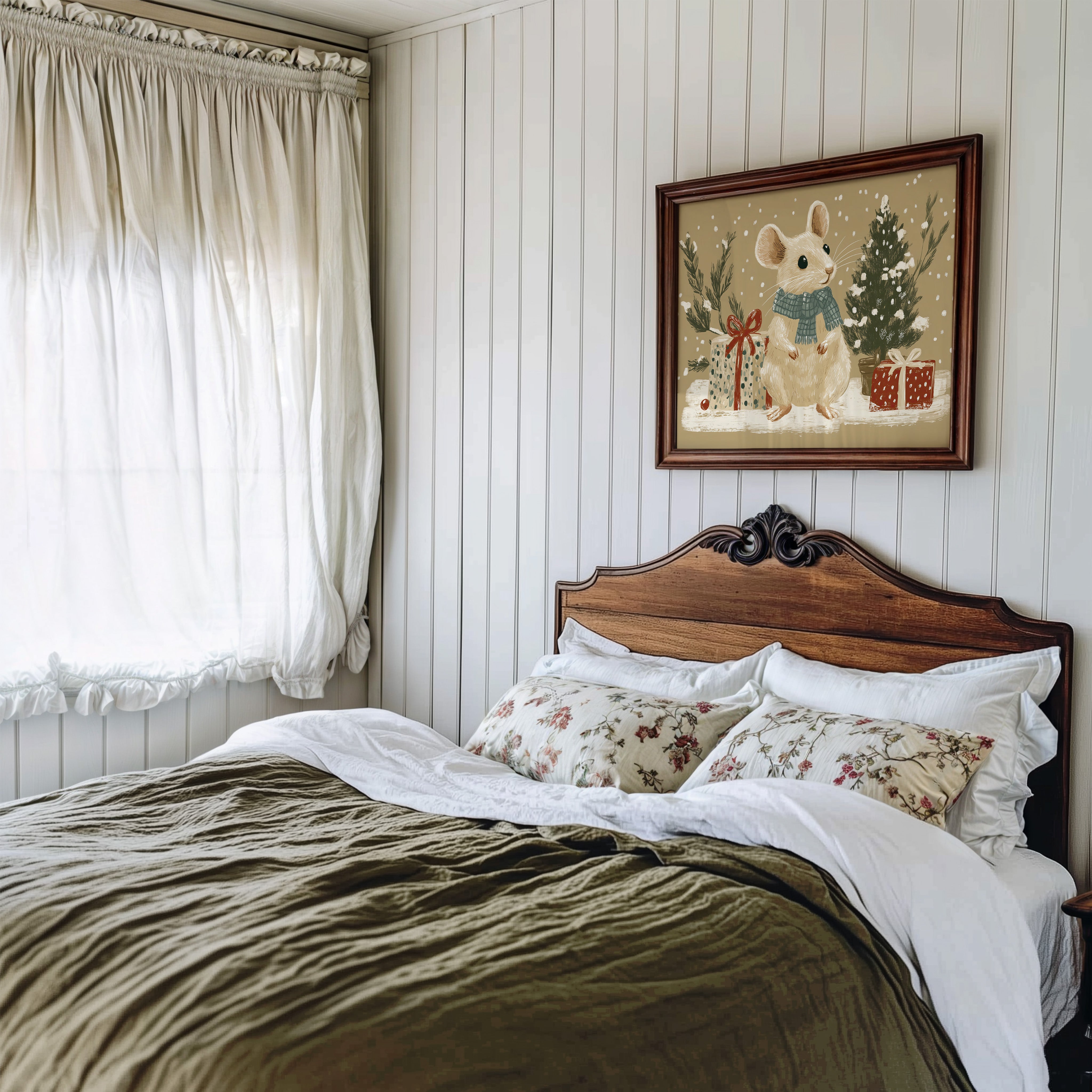 KUNSTDRUCK MAUSIGE WEIHNACHTEN