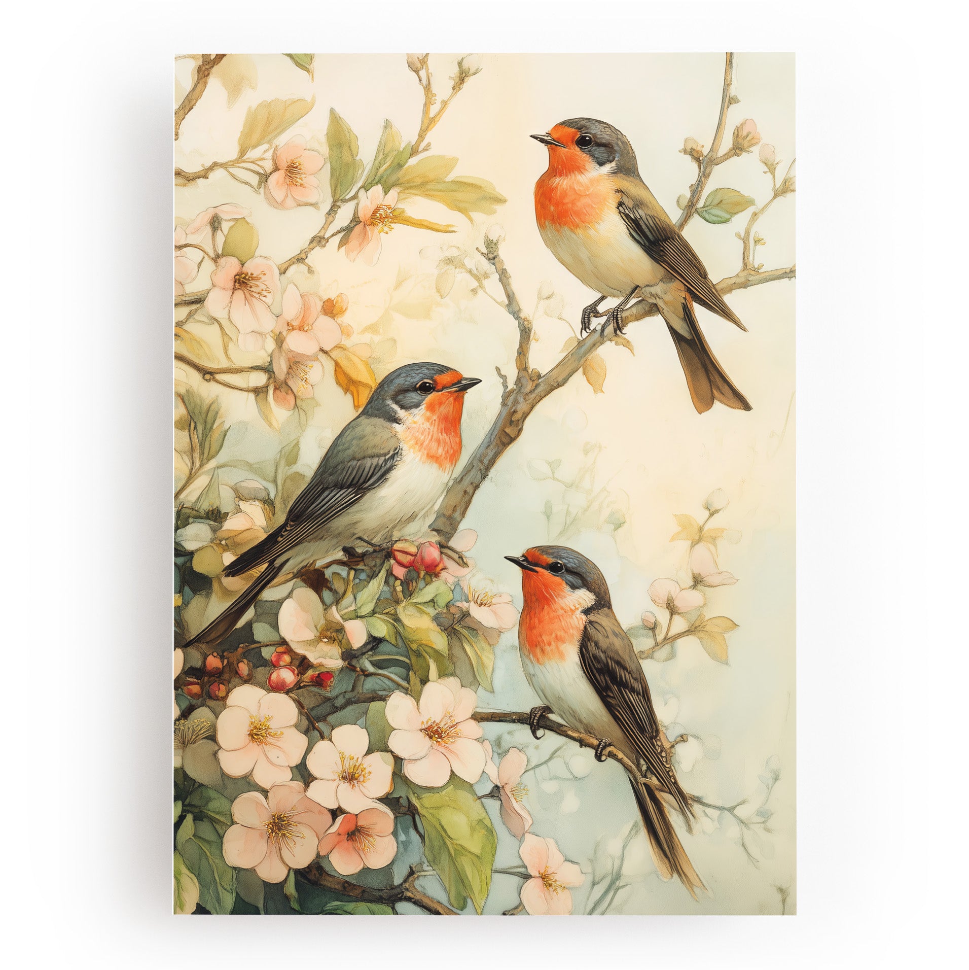 KUNSTDRUCK ROTKEHLCHEN